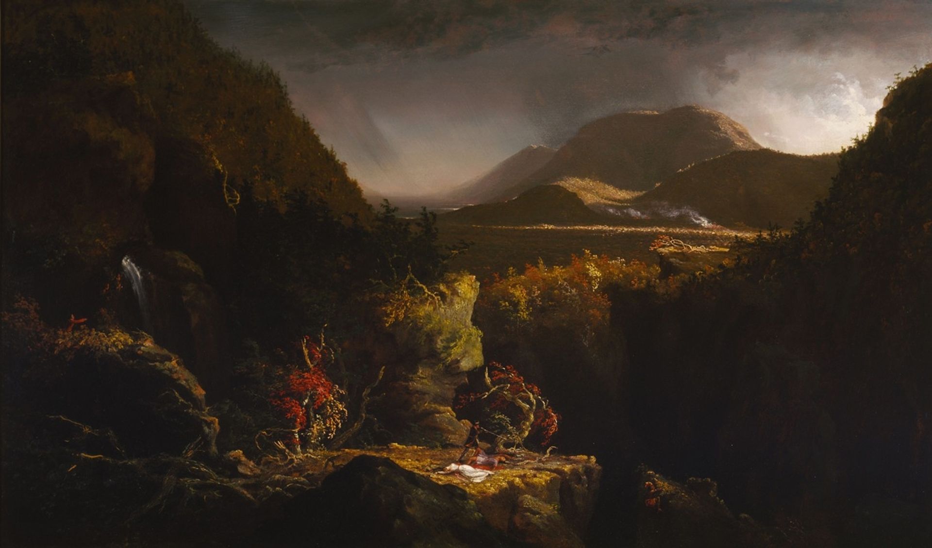 Landscape with Figures; A Scene from ‘The Last of the Mohicans’ by Thomas Cole