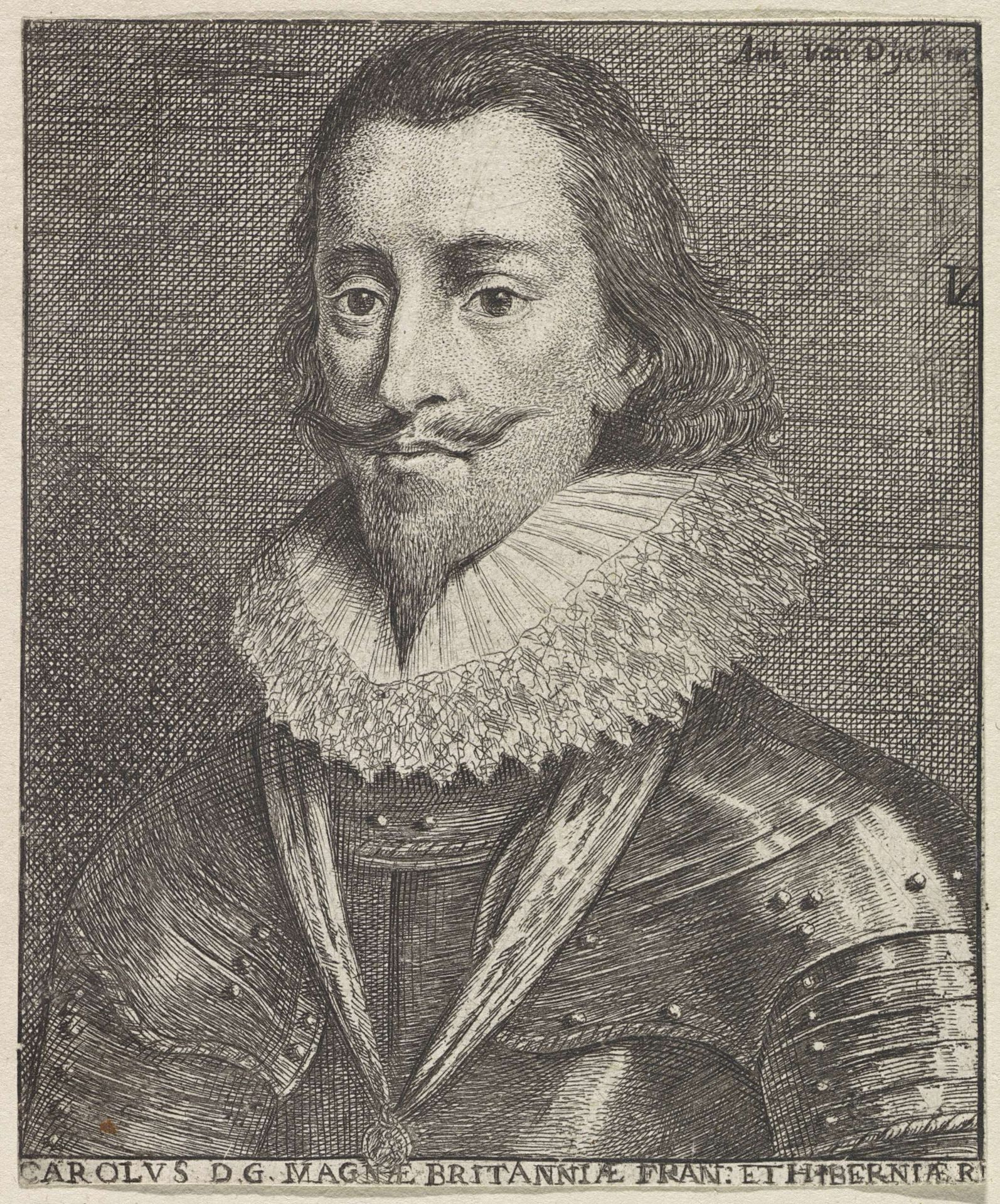 Portret van Karel I, koning van Engeland by Lucas Vorsterman I