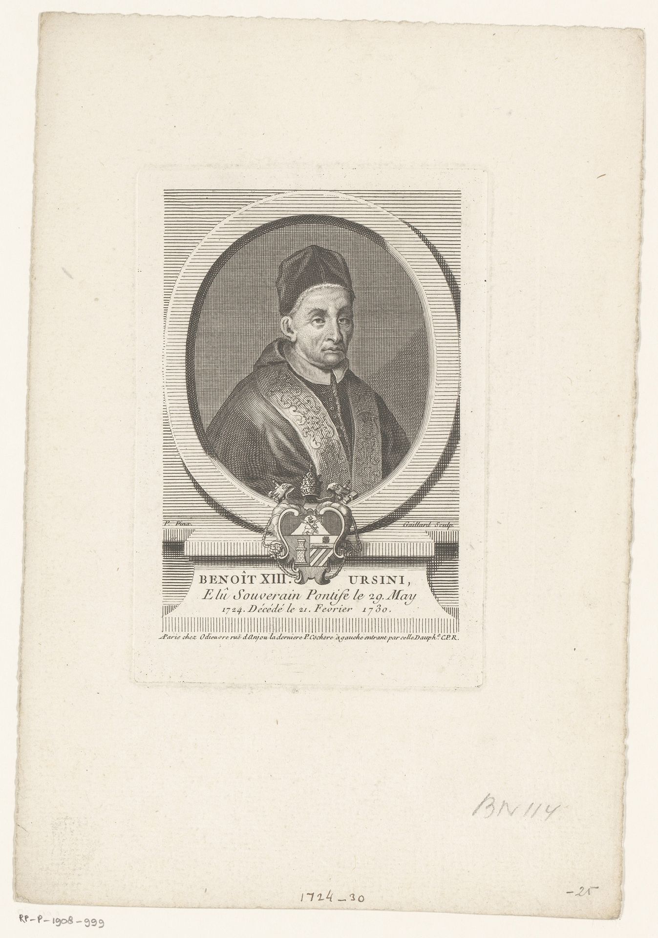 Portret van Benedictus XIII by René Gaillard