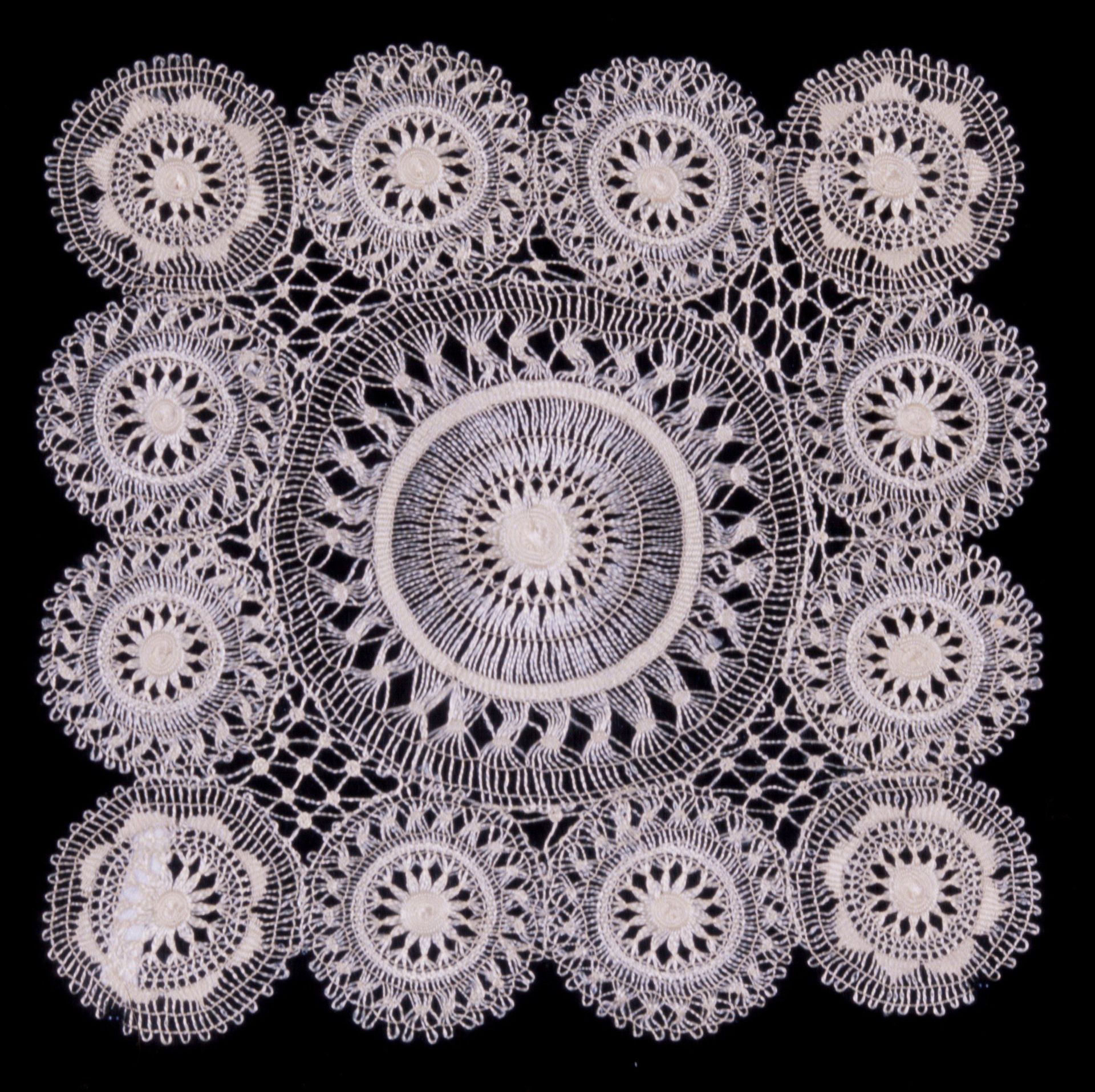 Set of three doilies by Anonymous