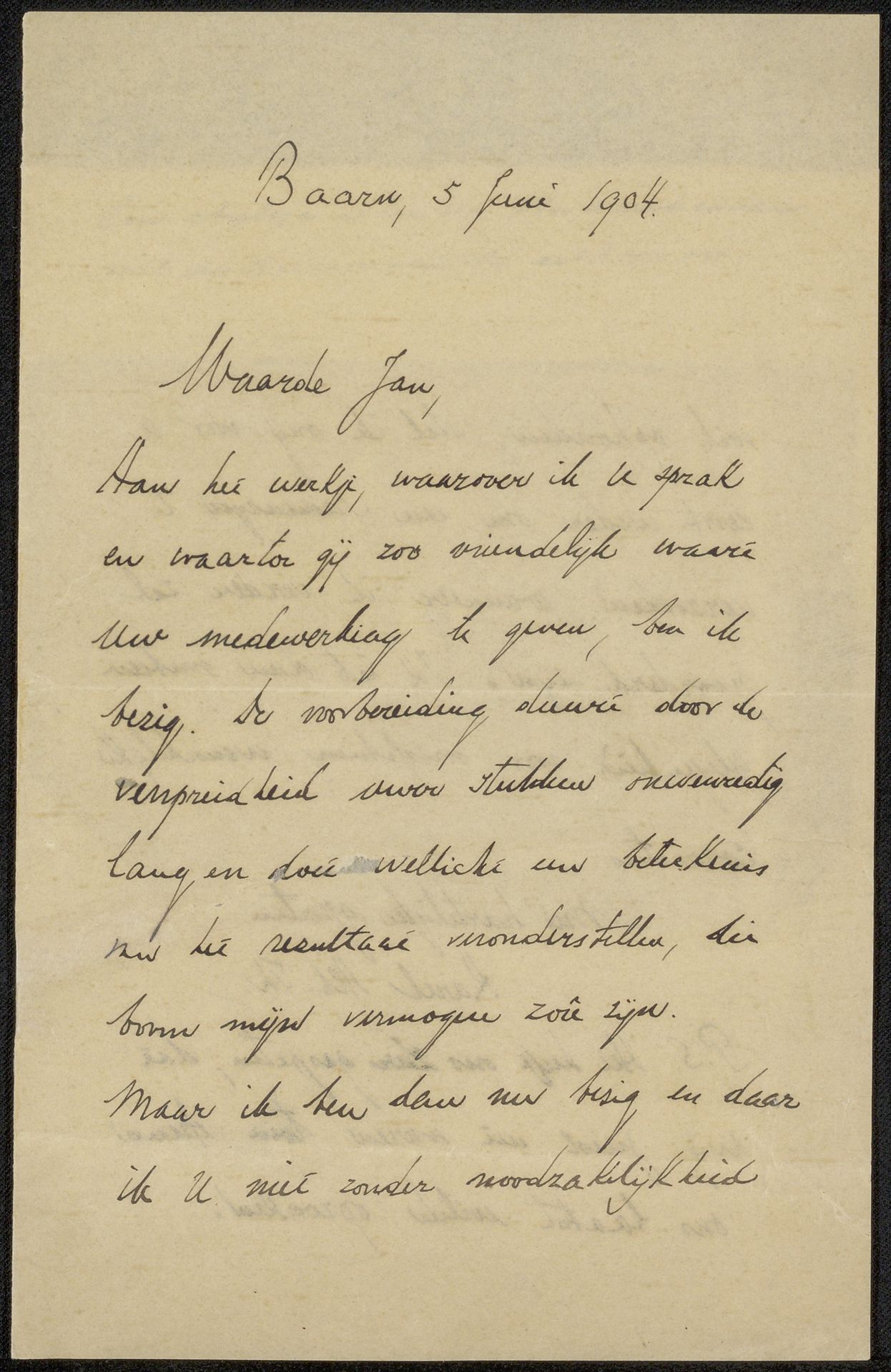 Brief aan Jan Veth by Karel Johan Lodewijk Alberdingk Thijm