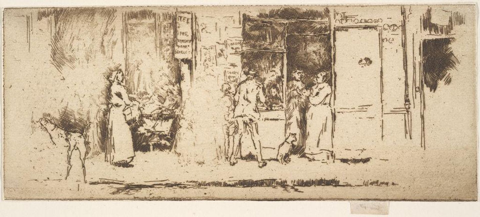 Newspaper Stall, Rue de Seine by James Abbott McNeill Whistler
