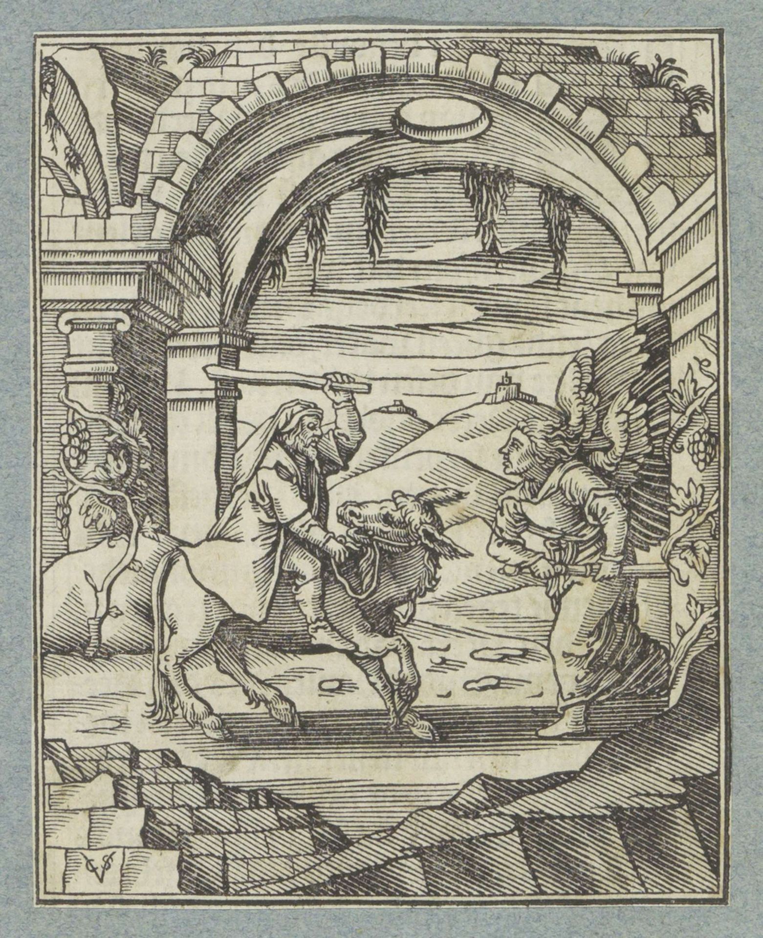 Bileam en de ezel by Christoffel van (II) Sichem