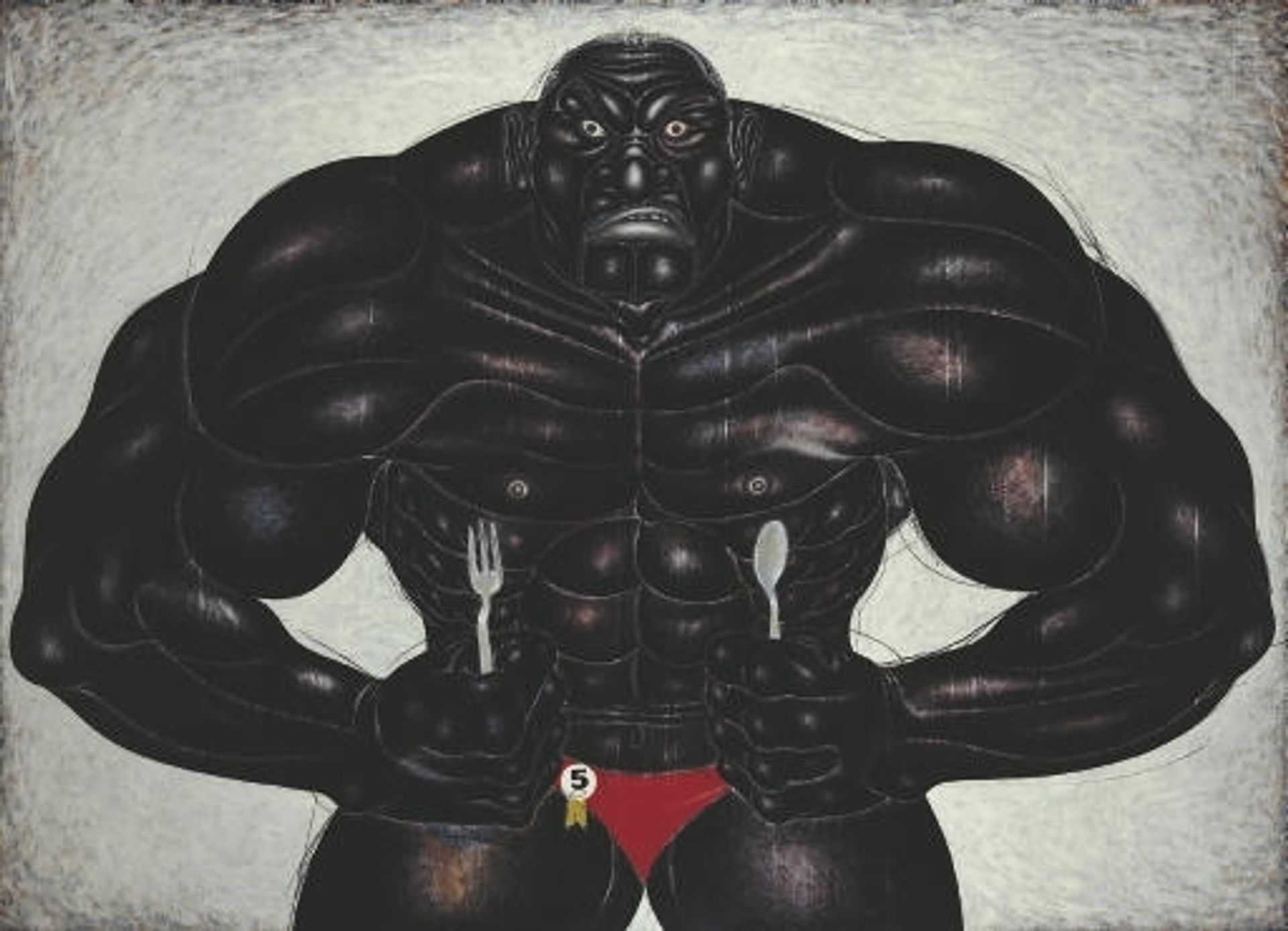 Badanku Kurang Besar (My body is not big enough) by Nyoman Masriadi