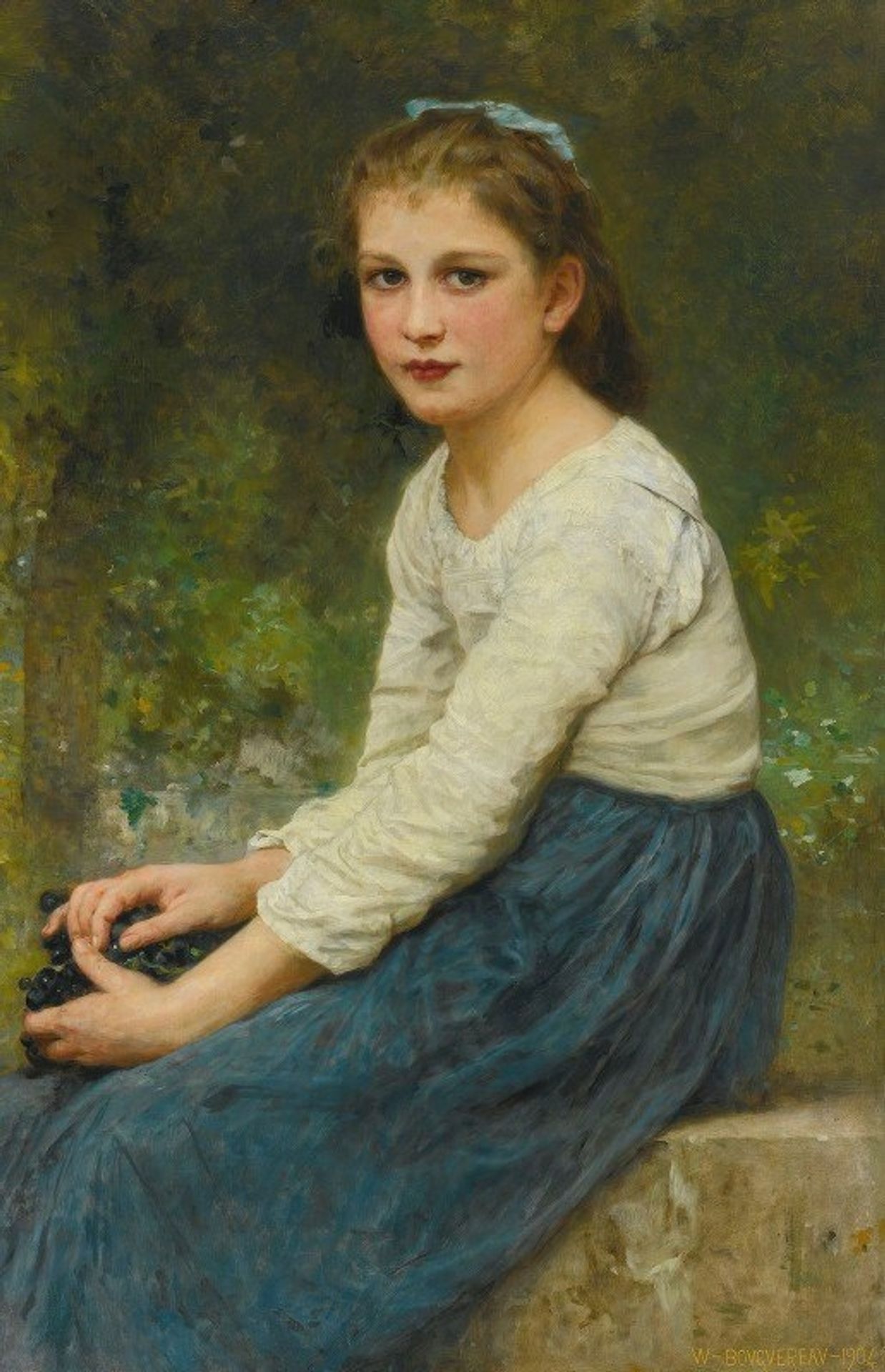 Jeune Fille Aux Raisins by William Bouguereau