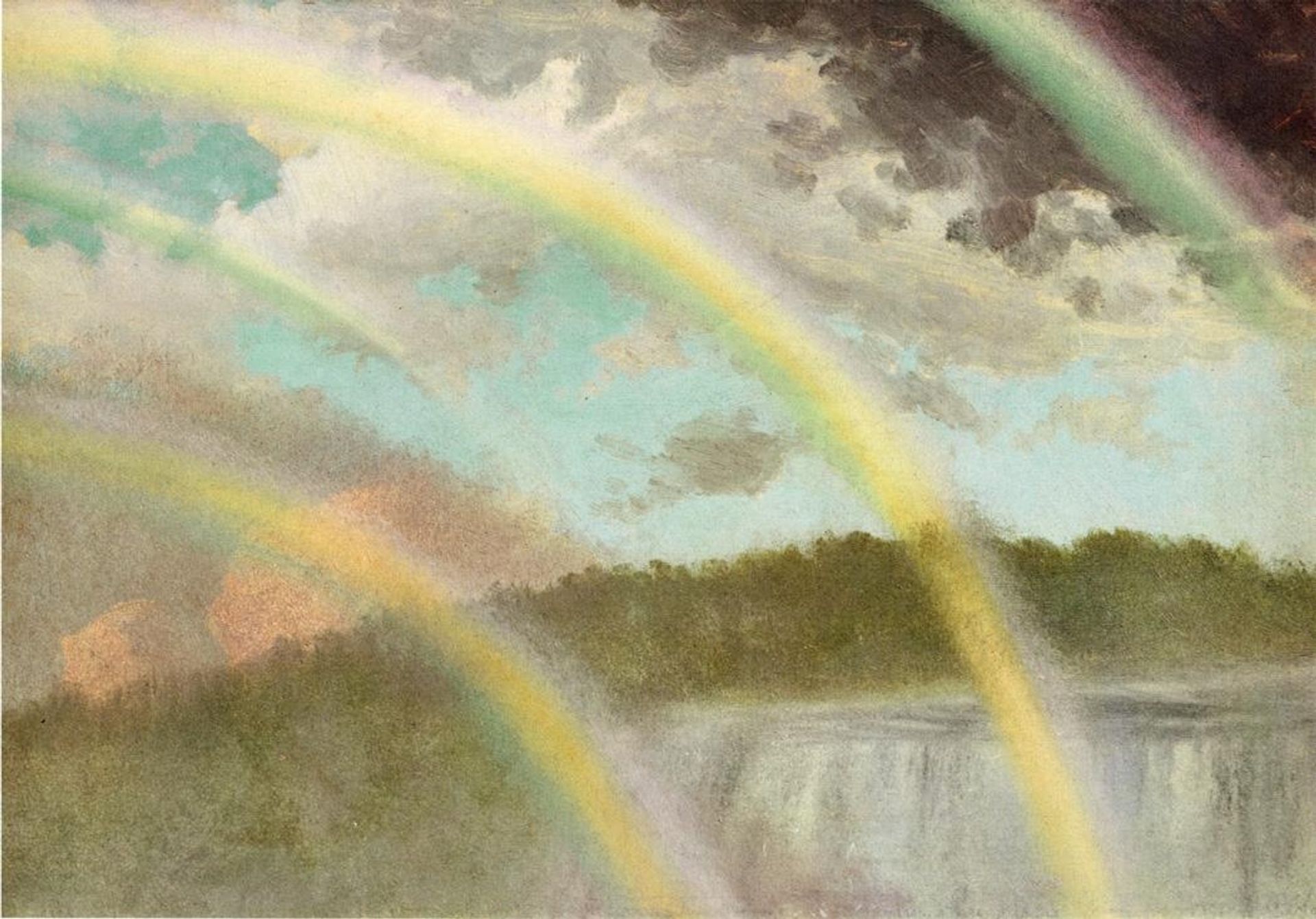 Four Rainbows over Niagara by Albert Bierstadt