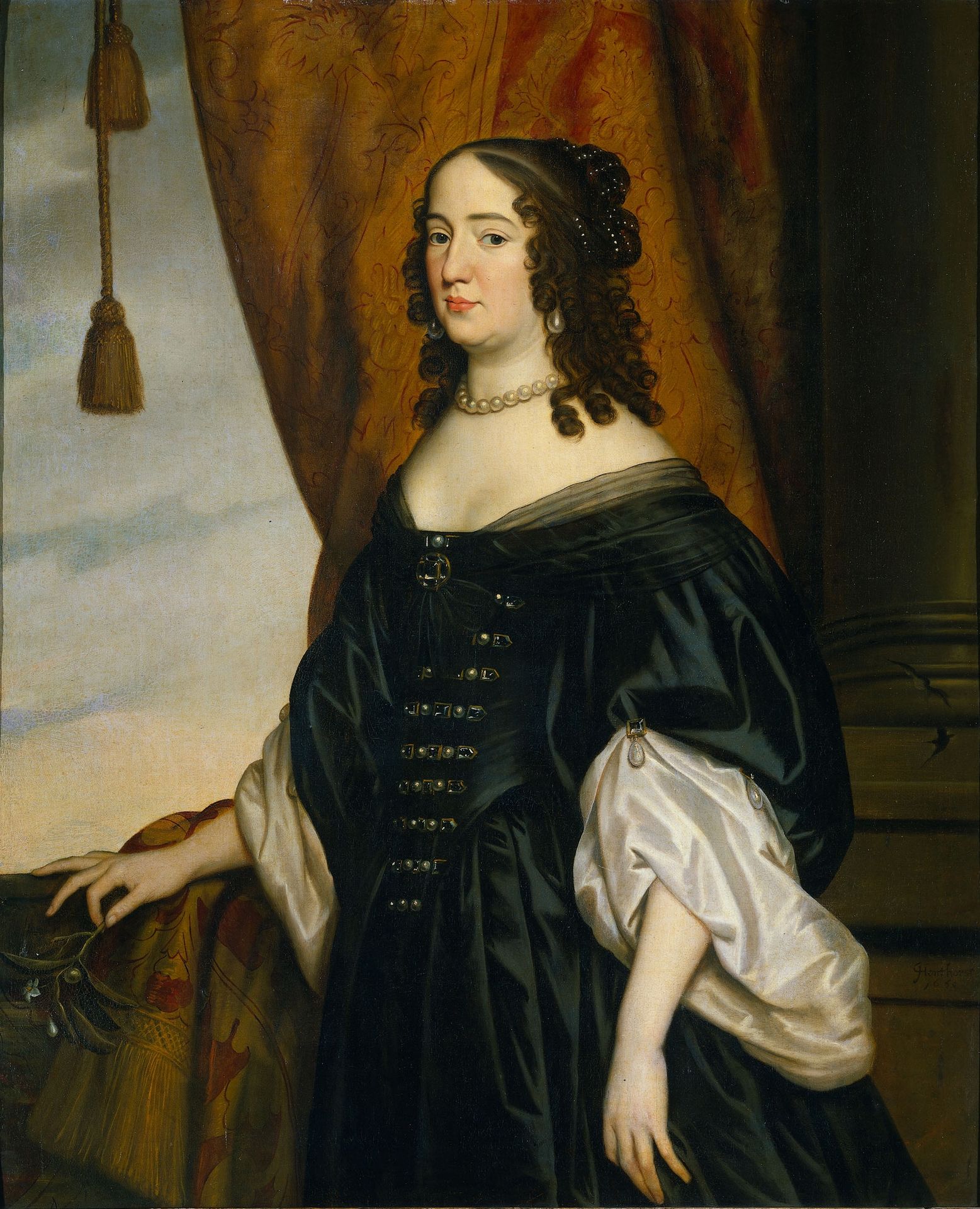 Portret Van Amalia Van Solms by Gerard van Honthorst