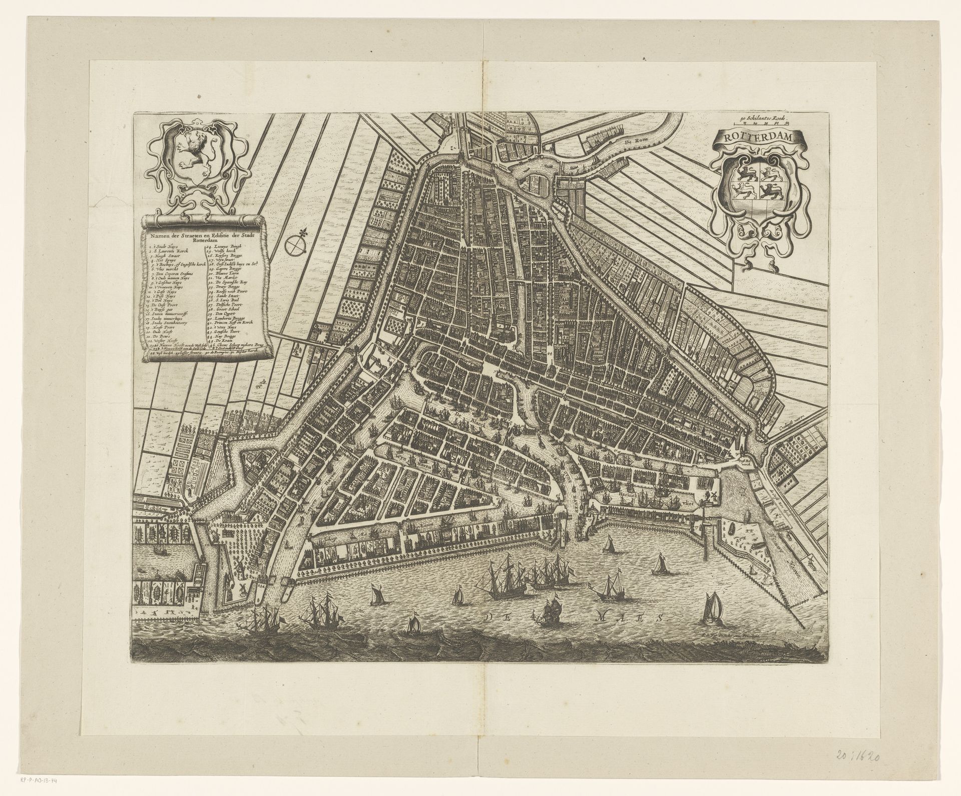 Plattegrond van Rotterdam by Anonymous