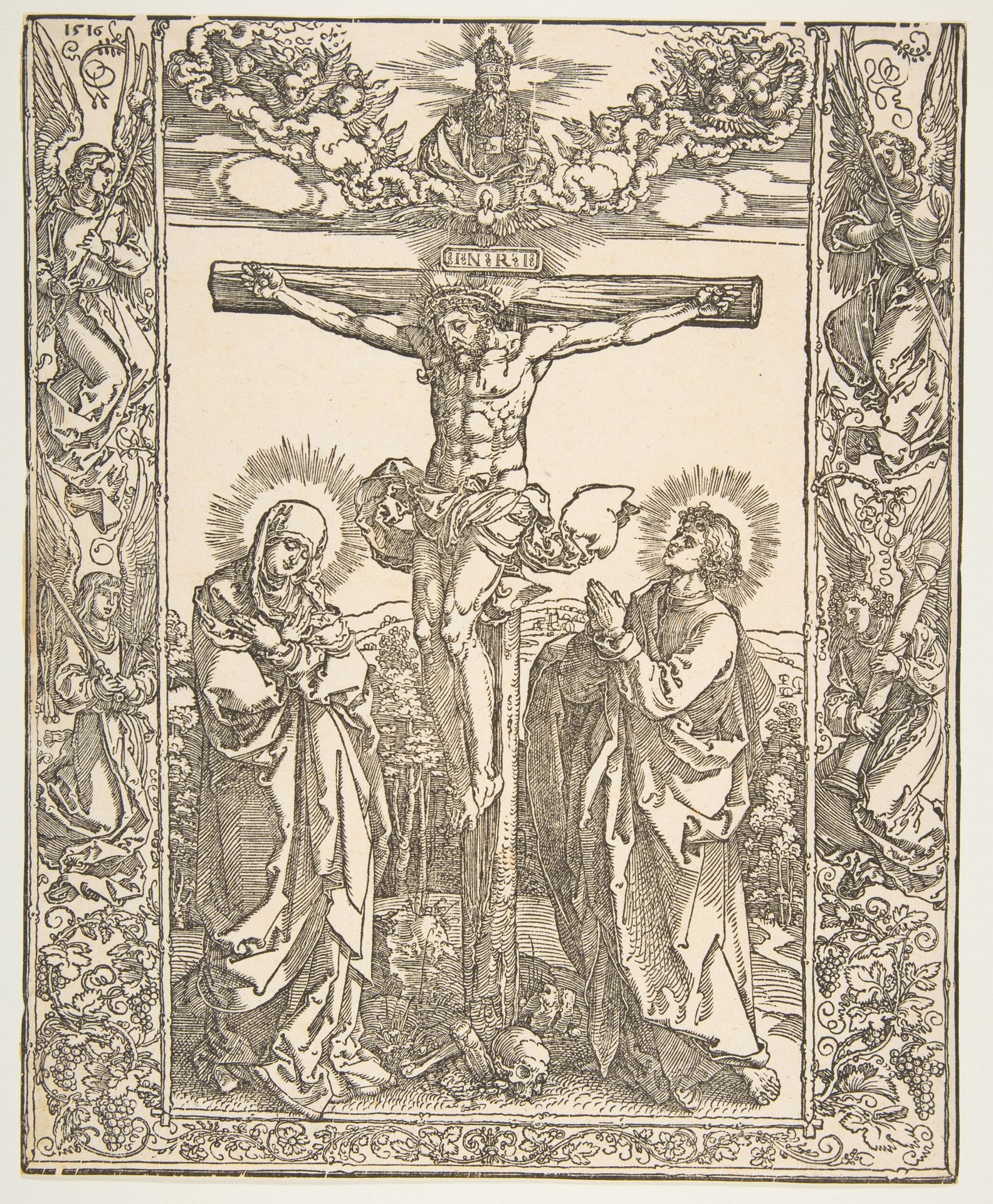 Christ on the Cross between the Virgin and Saint John - Albrecht Durer ...