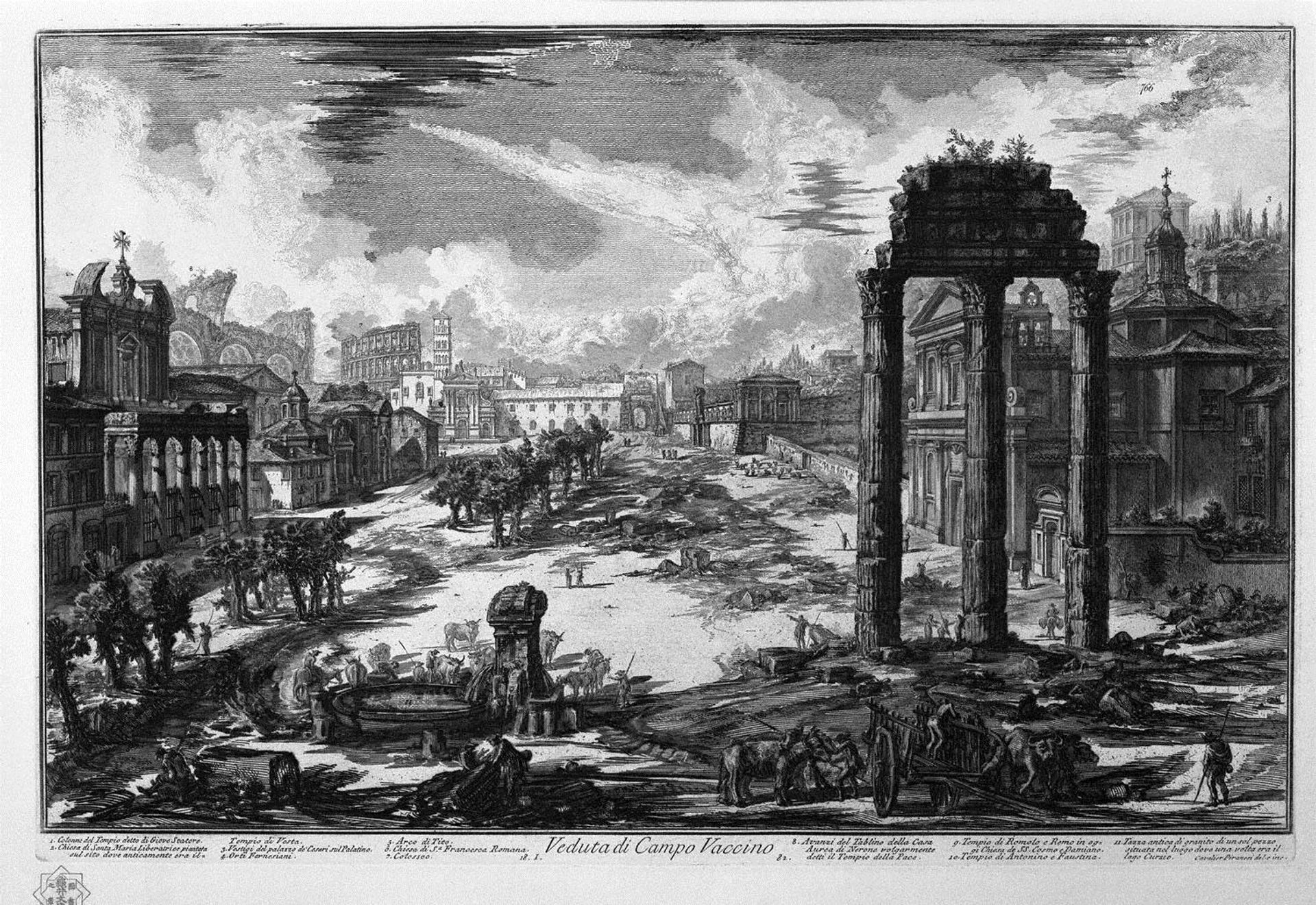 View of Vaccino Campo by Giovanni Battista Piranesi