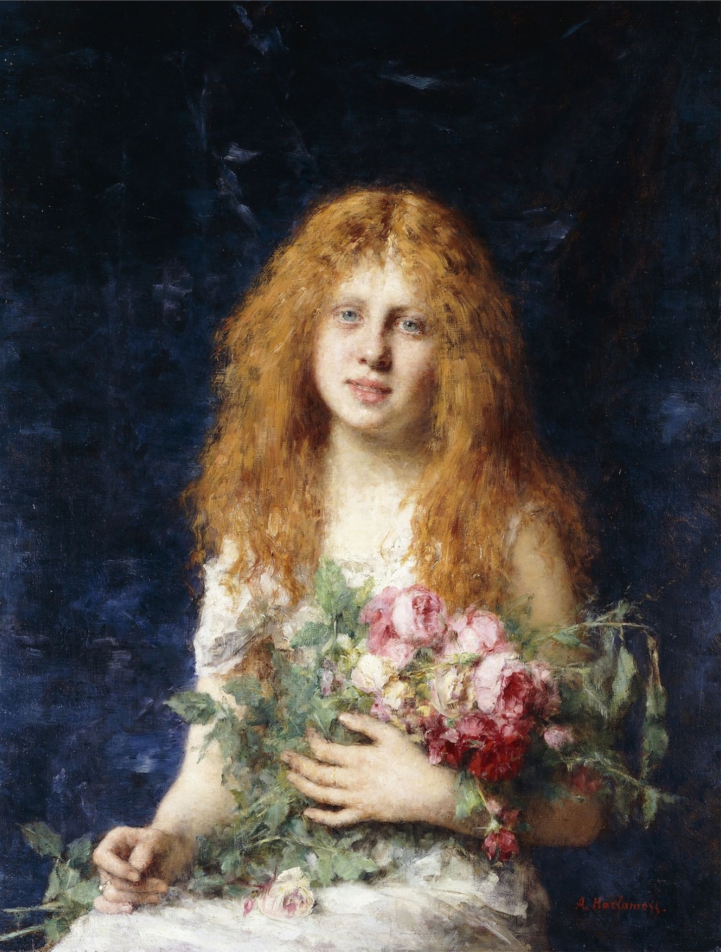 A fair rose by Alexei Harlamoff