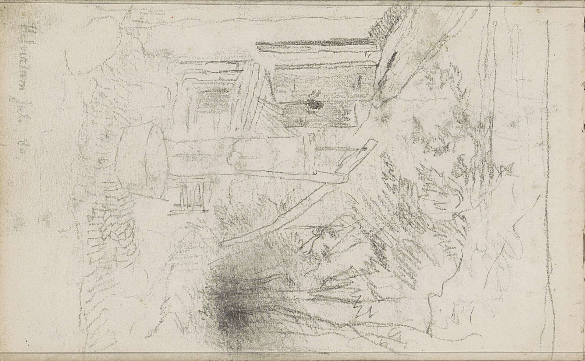 Stenen pad bij een plattelandswoning by Anton Mauve