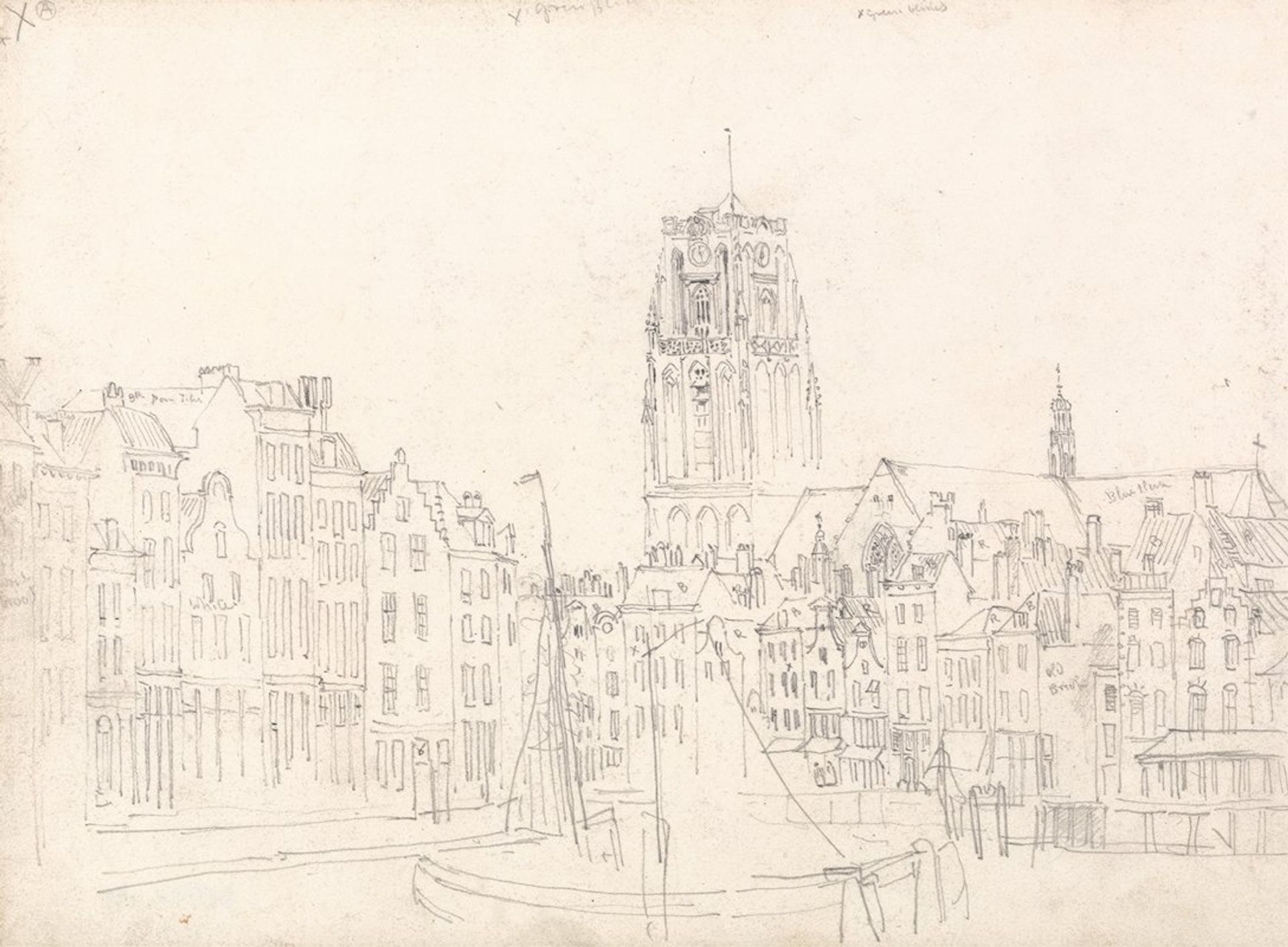 Rotterdam; The Church of St. Lawrence by David Cox