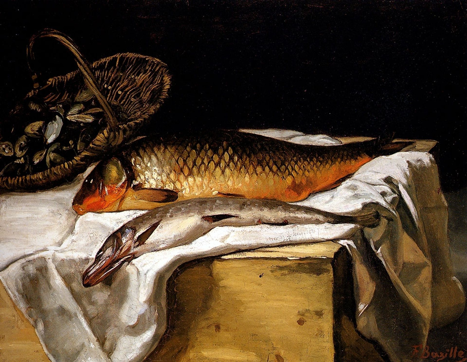 Still Life with Fish by Frederic Bazille