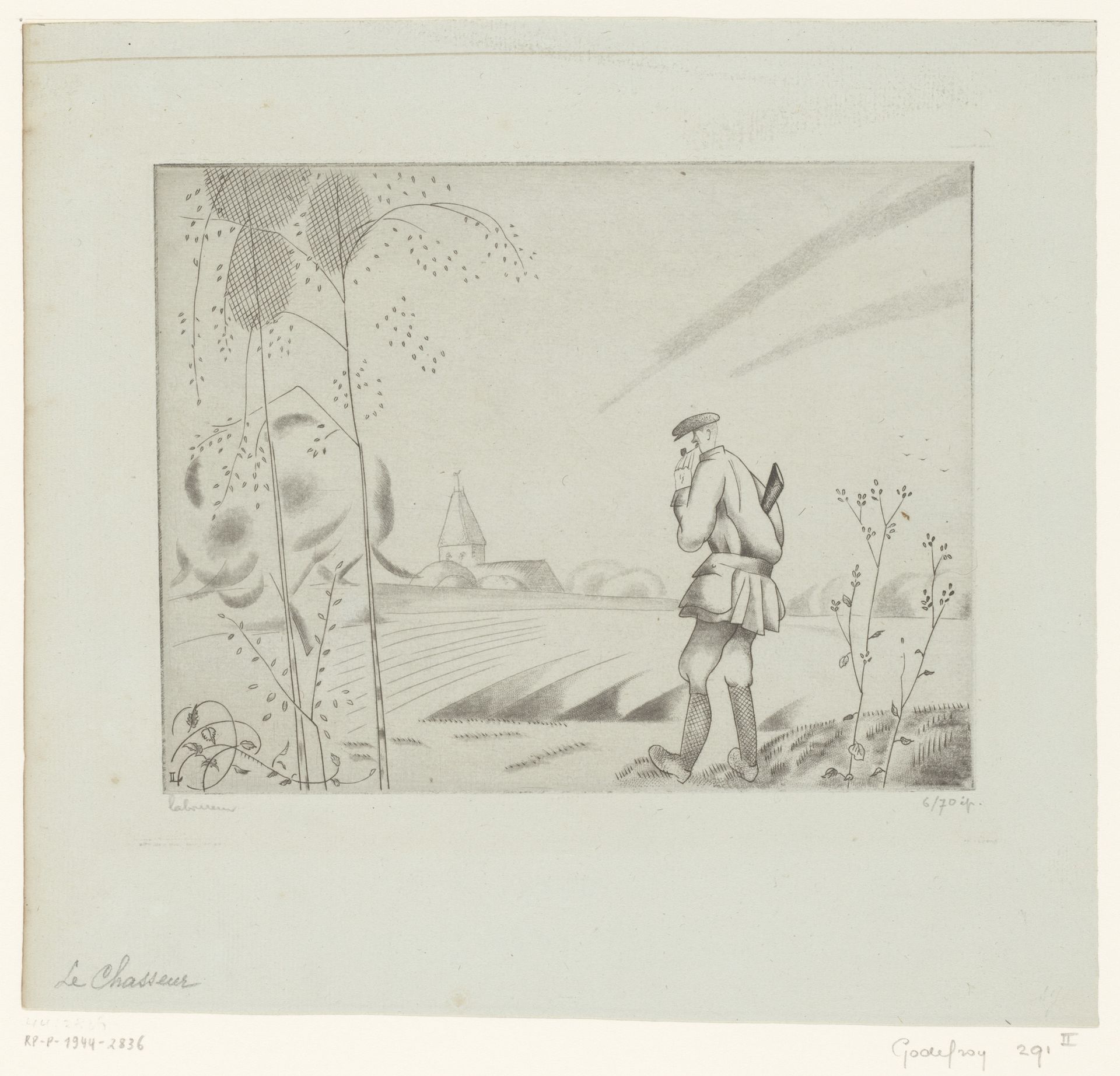 Jager op het veld by Jean Emile Laboureur