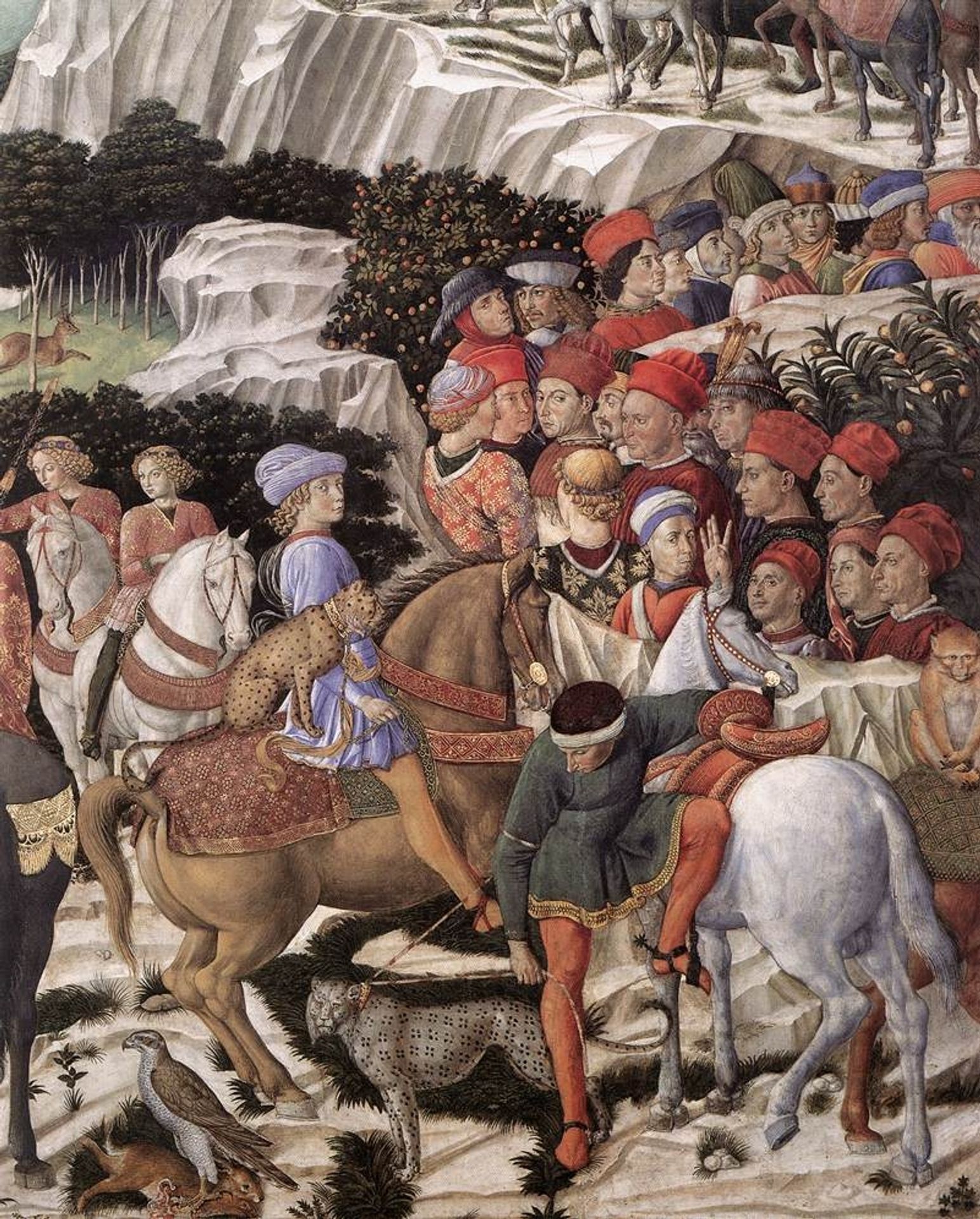 Procession of the Magus Caspar (detail) by Benozzo Gozzoli
