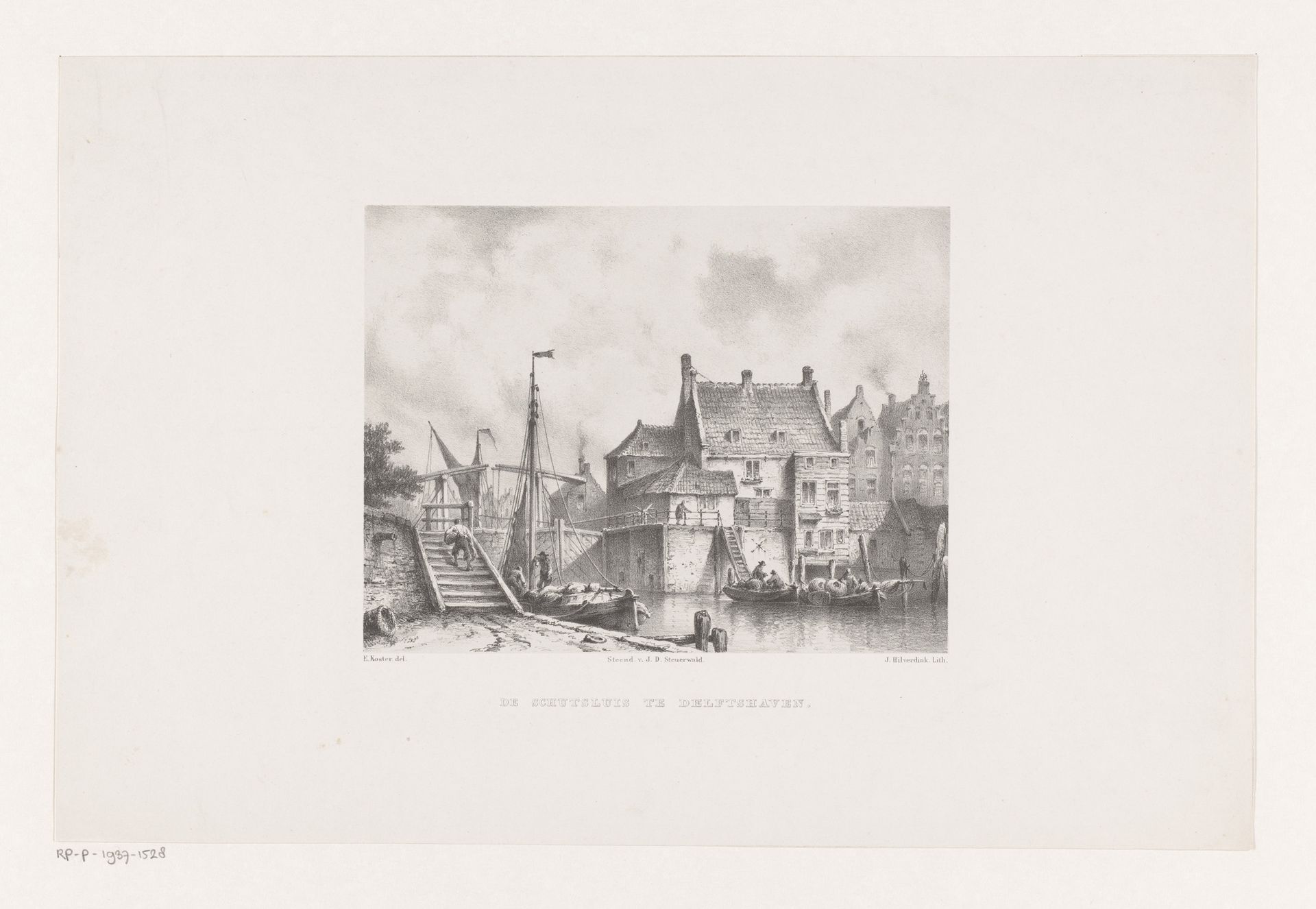 Sluis in Delfshaven by Johannes Hilverdink