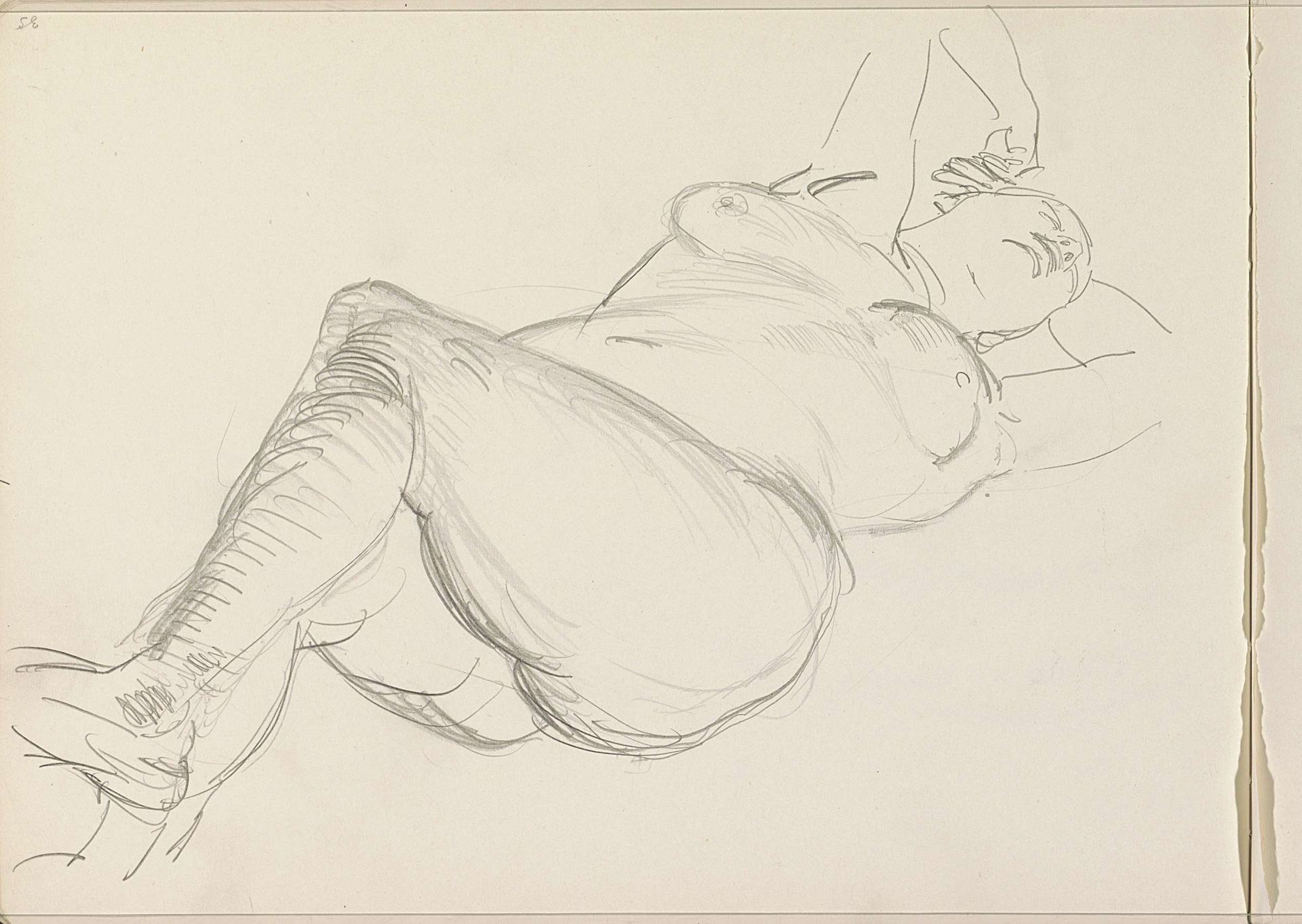 Reclining Female Nude by Isaac Israels