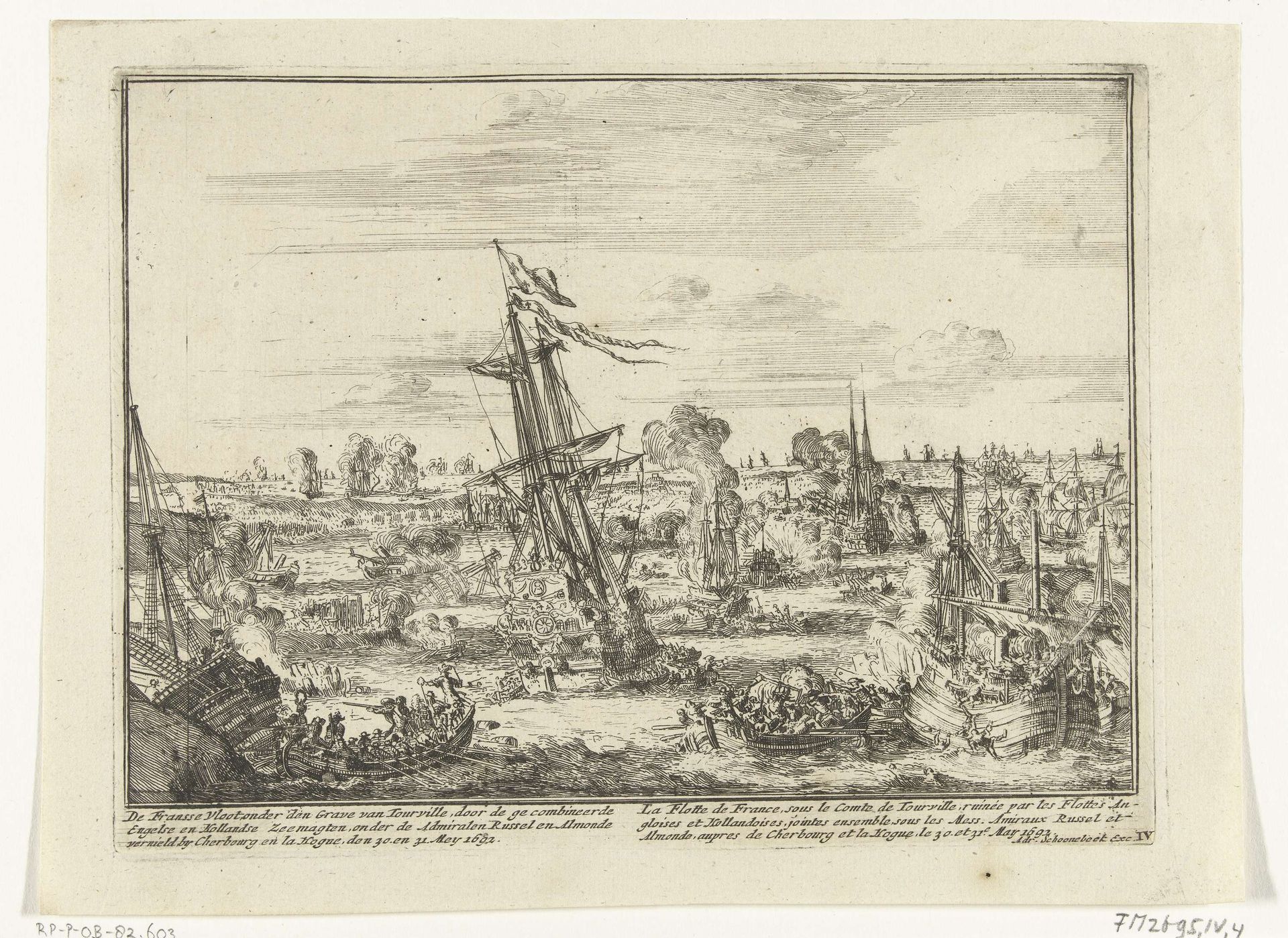 Slag bij Kaap la Hogue, 1692 by Anonymous