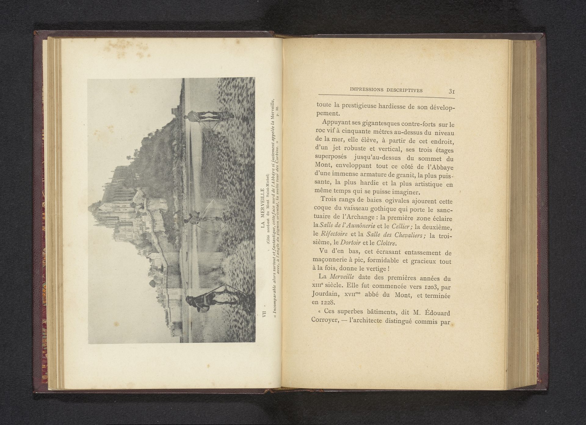 Gezicht op Mont Saint-Michel en drie vissers by Ernest Goethals