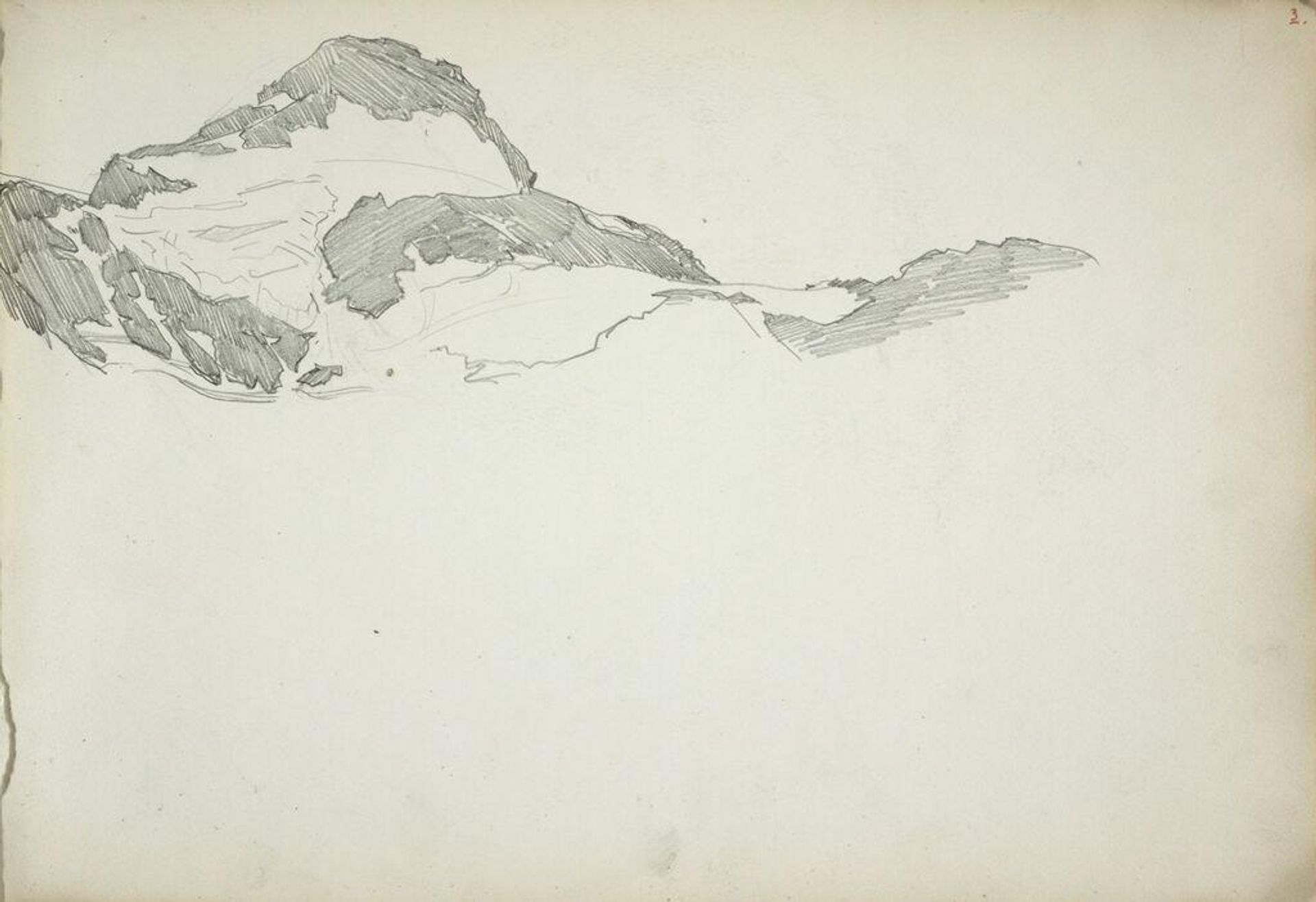 Sketch of a Mountain Peak by John Singer Sargent