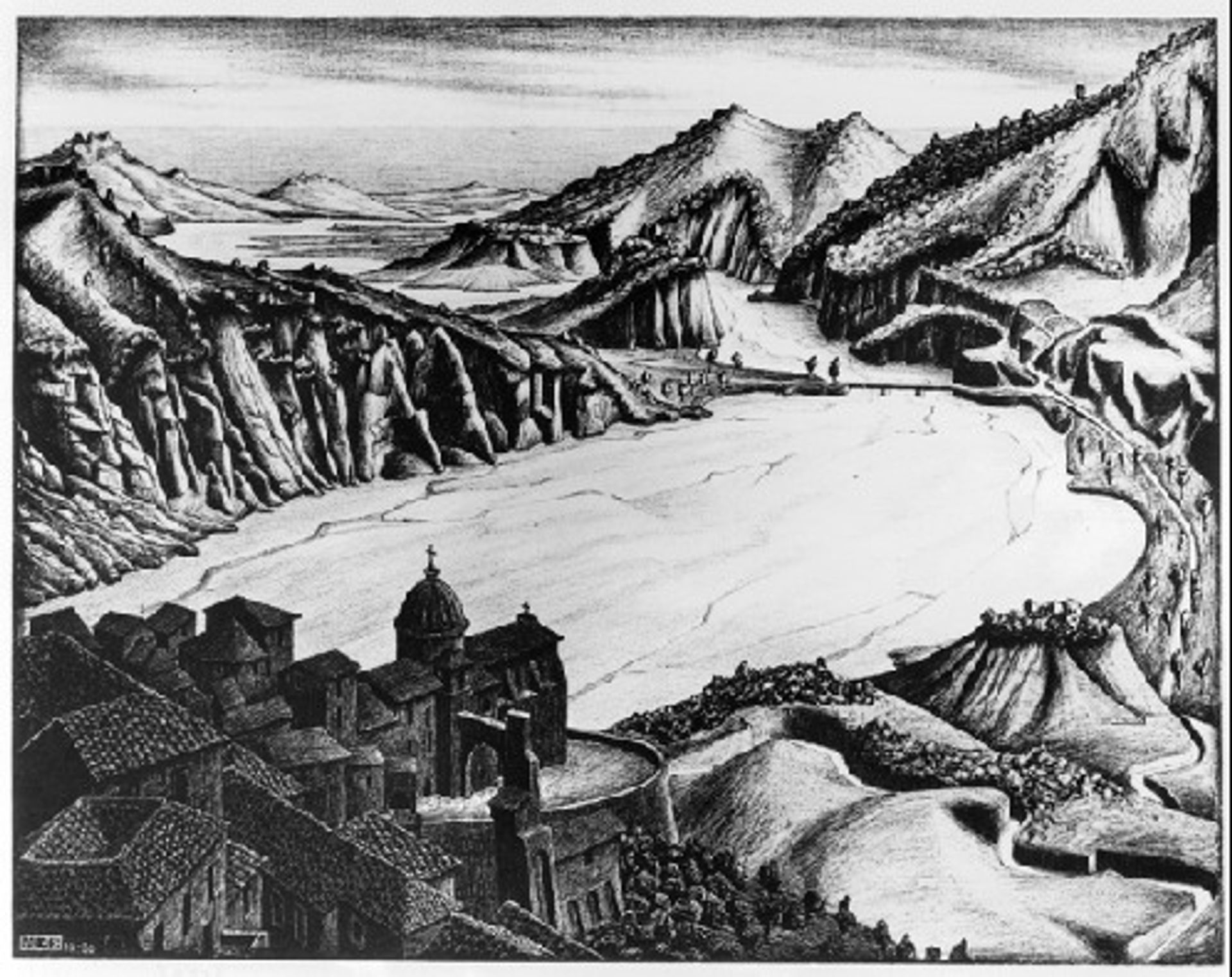 Fiumara, Calabria by M.C. Escher