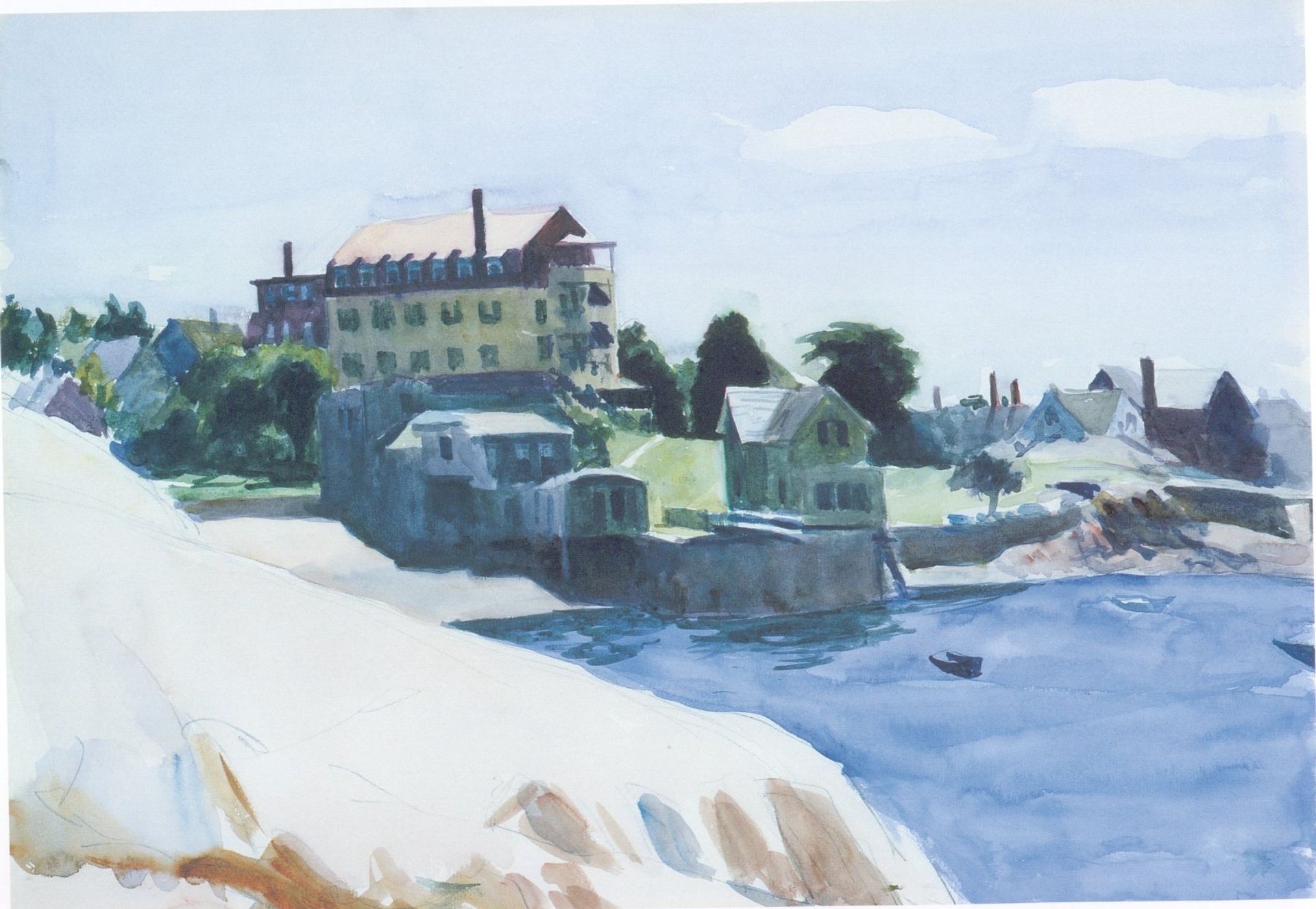 Small Town on Cove by Edward Hopper