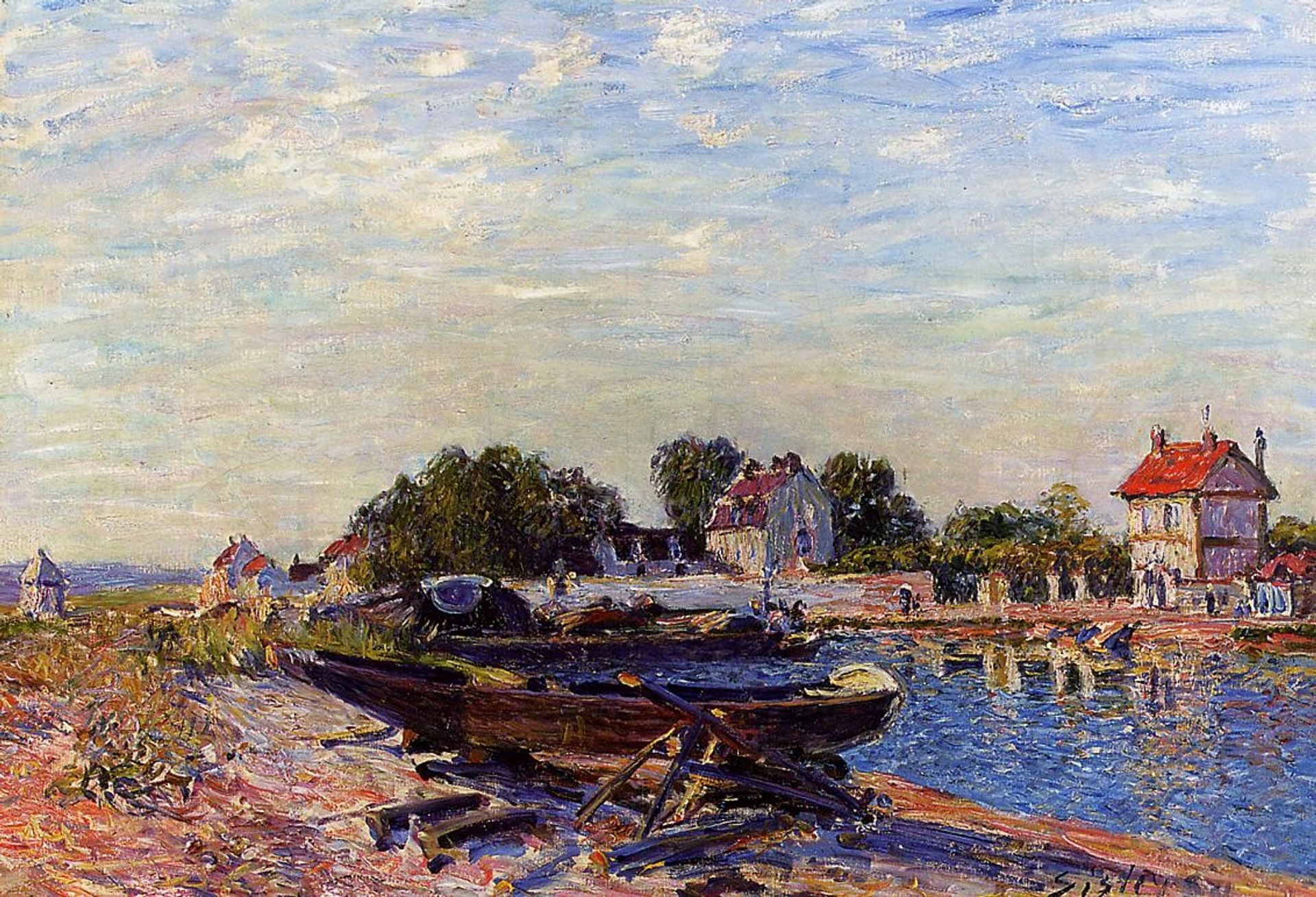 The Loing at Saint Mammes by Alfred Sisley