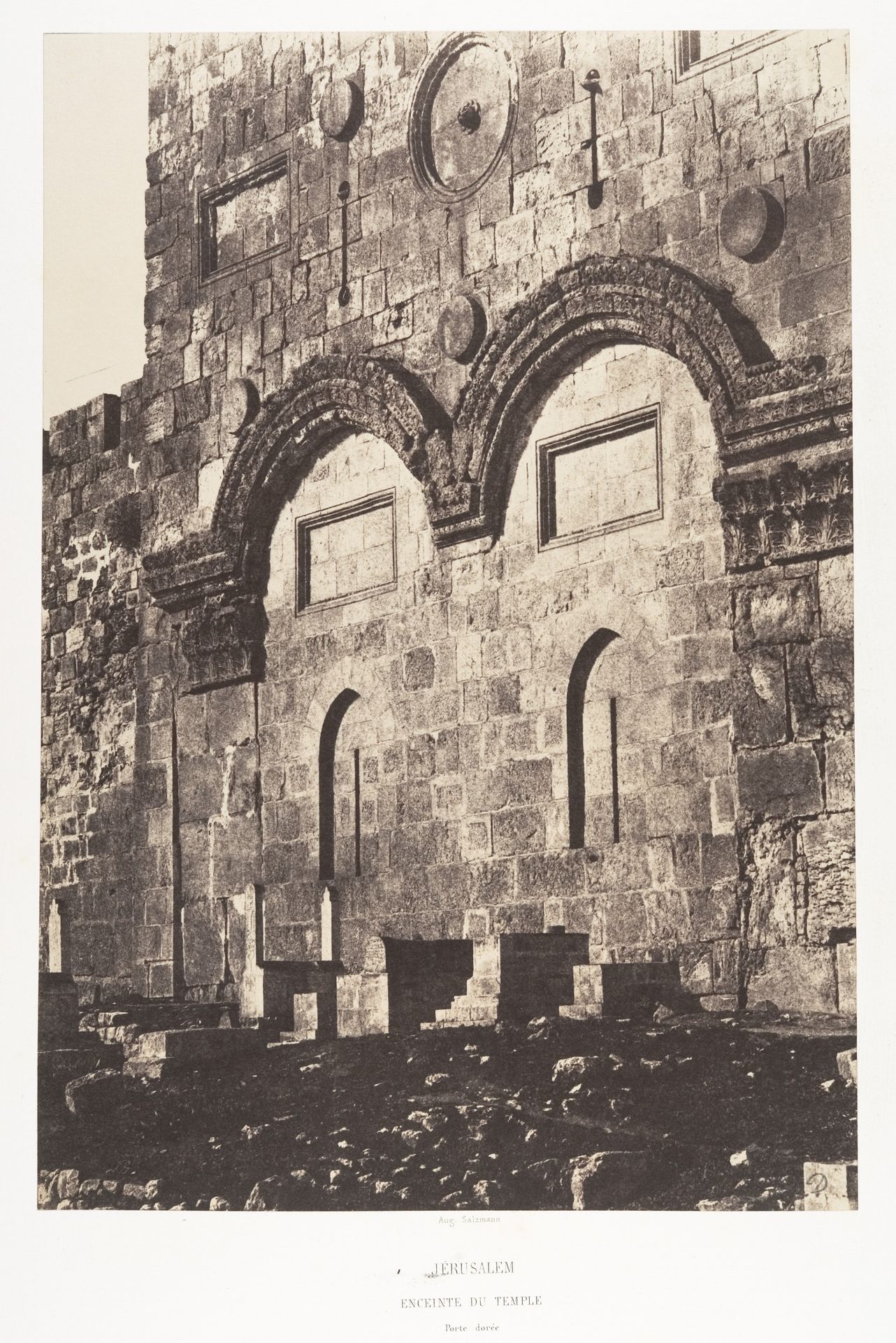 Jérusalem, Enceinte du Temple, Porte Dorée by Auguste Salzmann