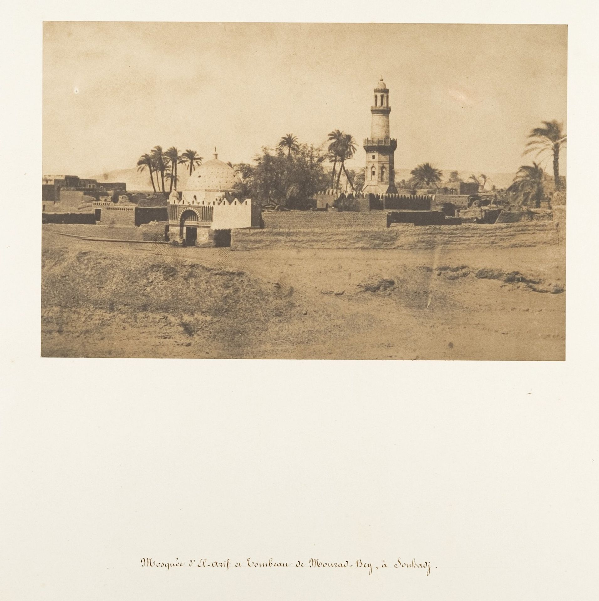 Mosquée d'El-Arif et Tombeau de Mourad-Bey, à Souhadj by Maxime Du Camp