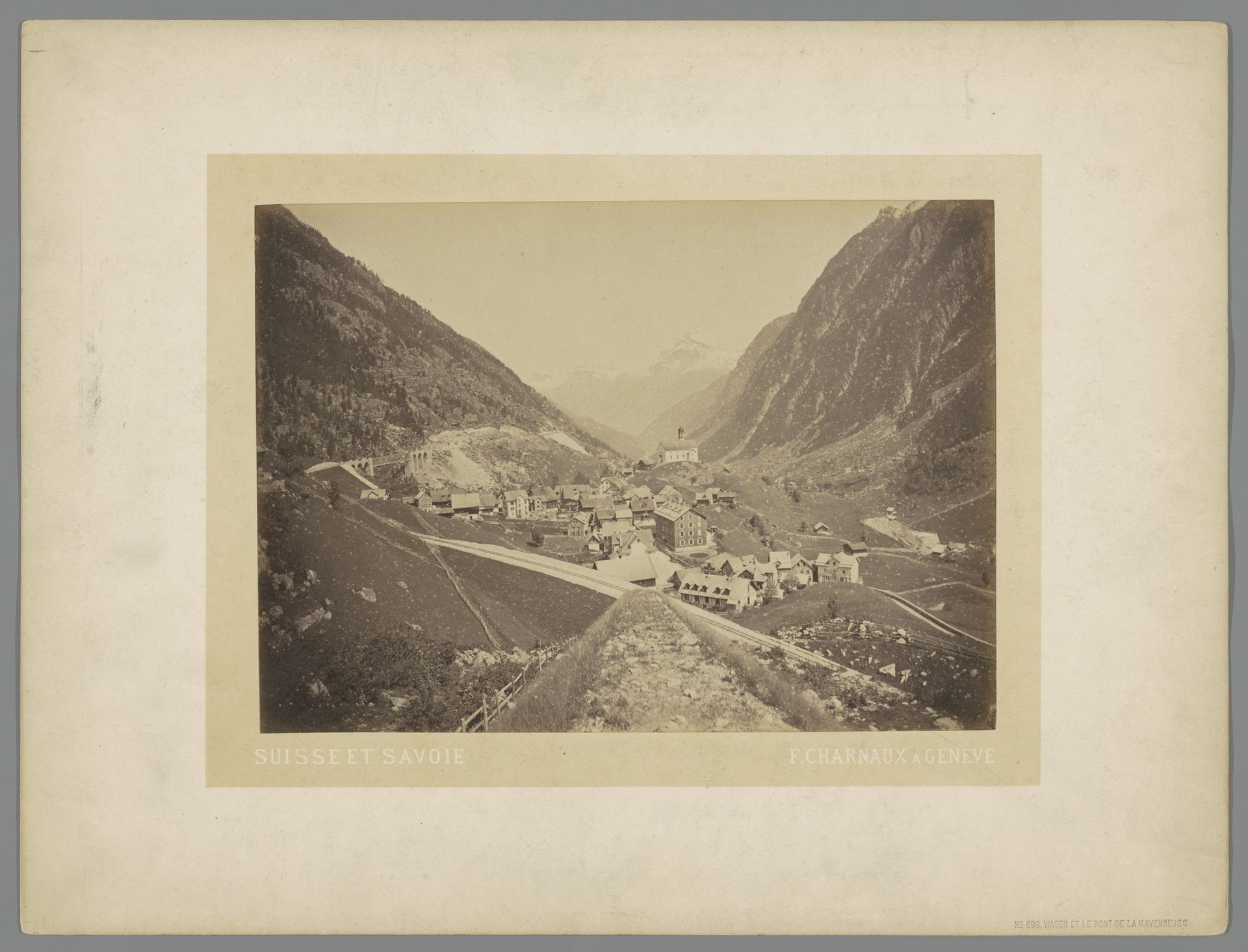 Gezicht op Wassen in Uri, Zwitserland by Florentin Charnaux