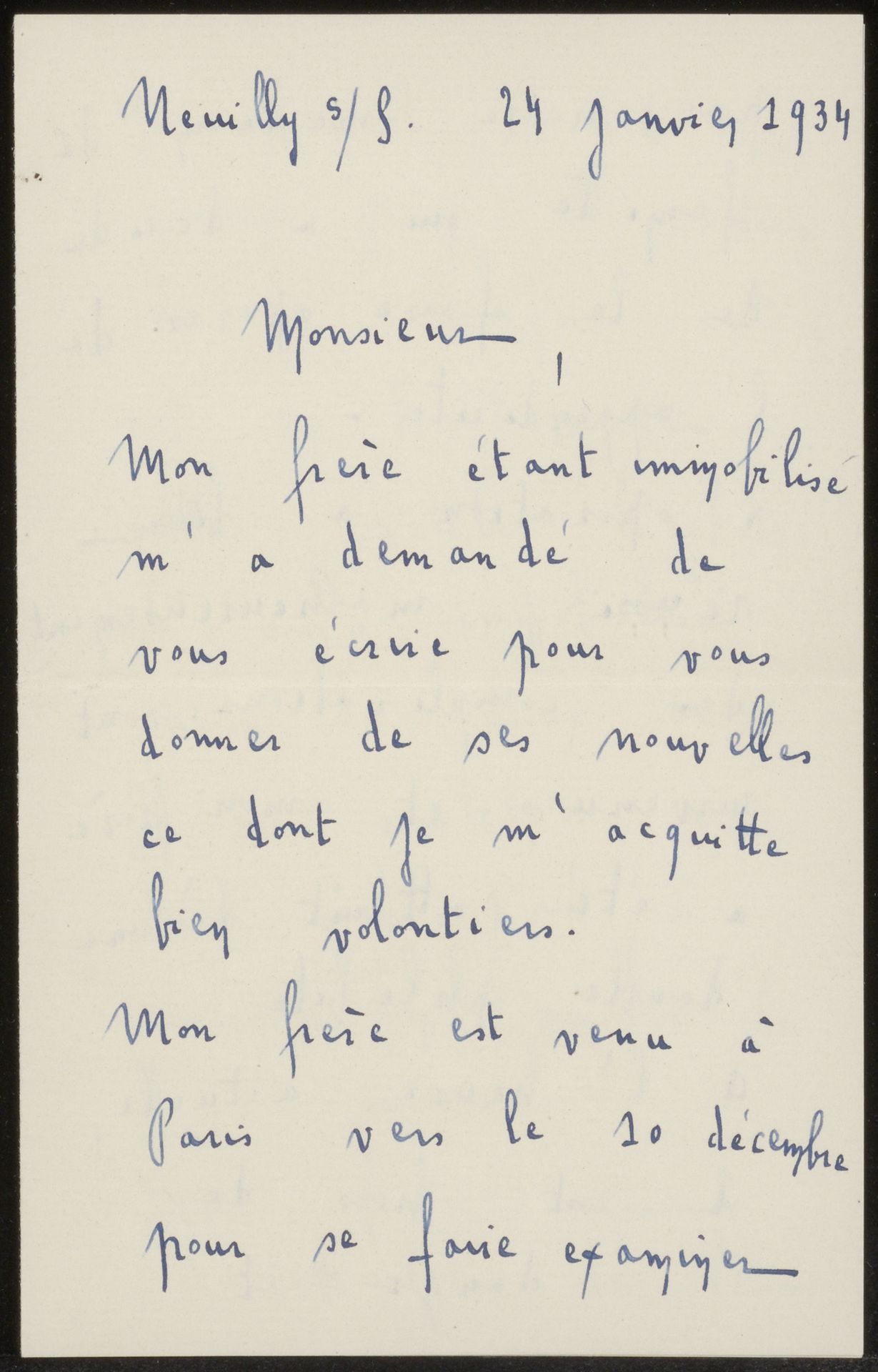 Brief aan Andries Bonger by Pierre-Georges Martin