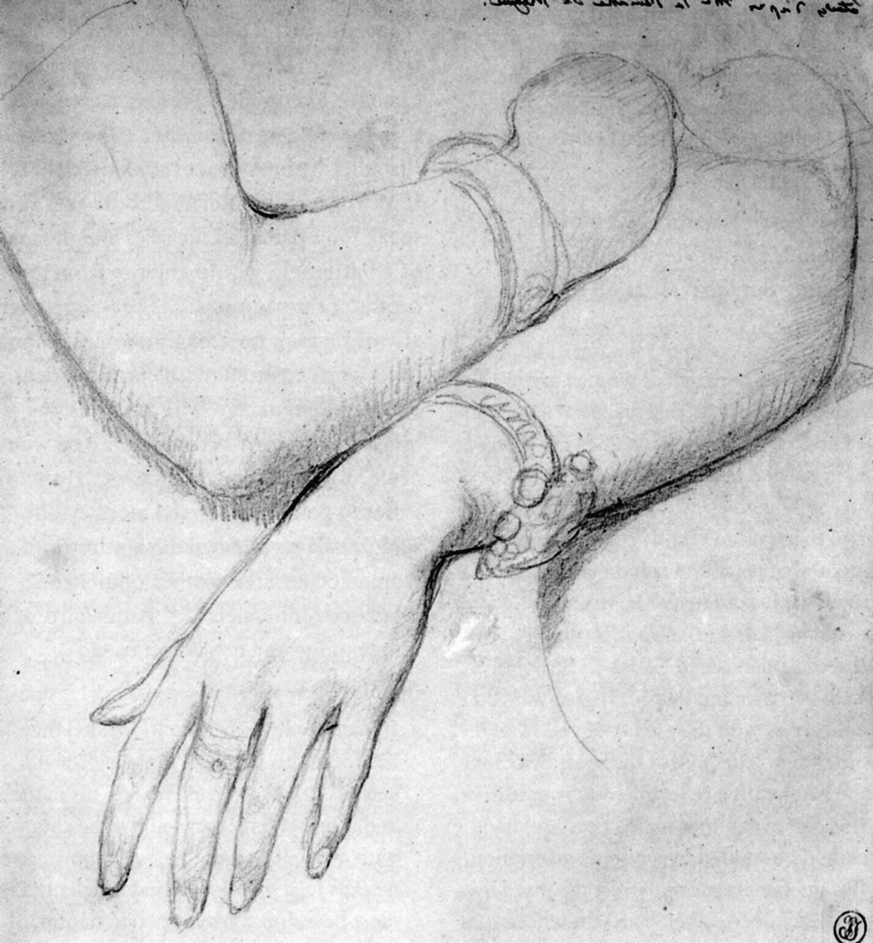 Study for Princesse Albert de Broglie, born Josephine Eleonore Marie Pauline de Galard de Brassac de Bearn by Jean Auguste Dominique Ingres