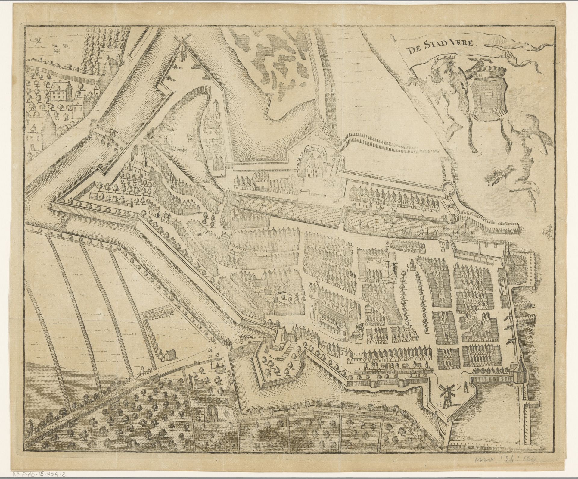 Plattegrond van Veere by Anonymous