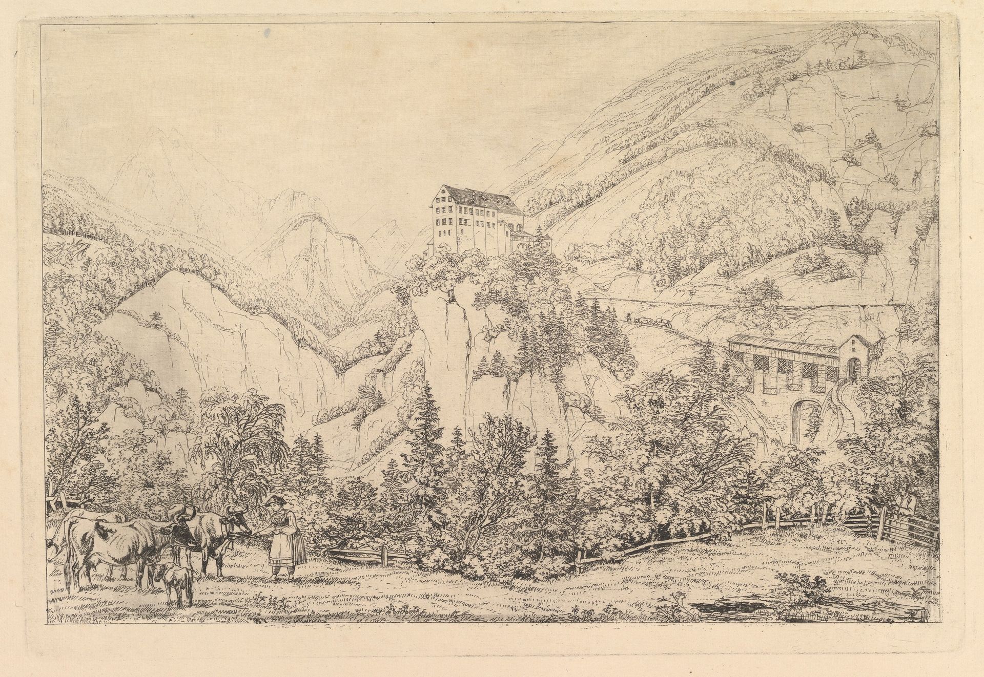 St Georgsberg near Switzerland in the Tyrol, after Klein by Johann Christoph Erhard