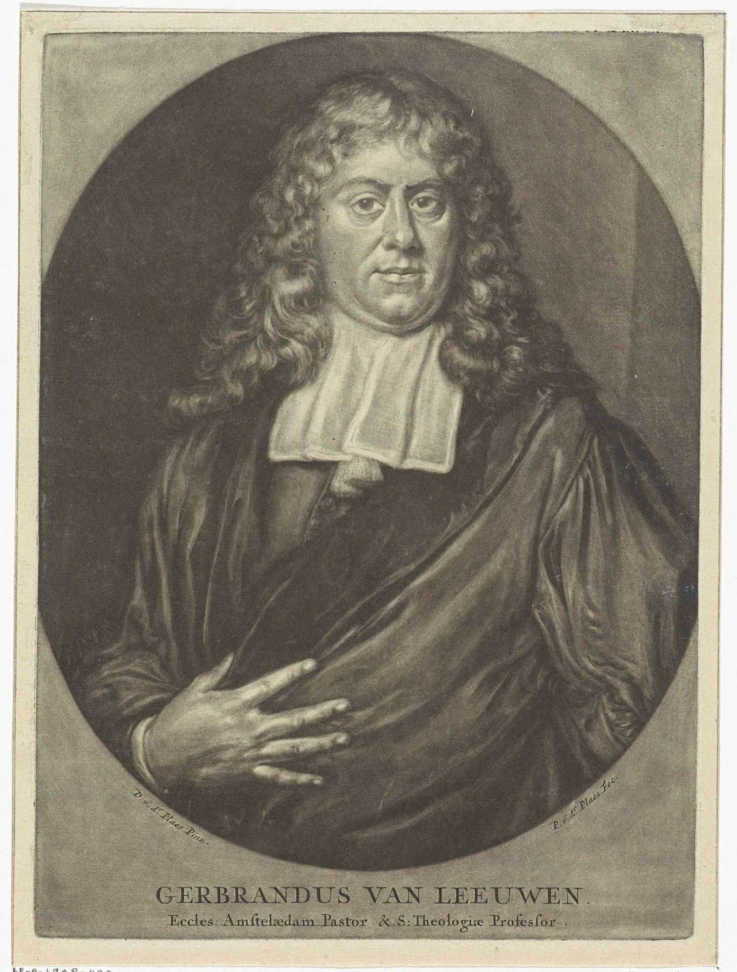 Portret van Gerbrand van Leeuwen by Pieter van der (II) Plas