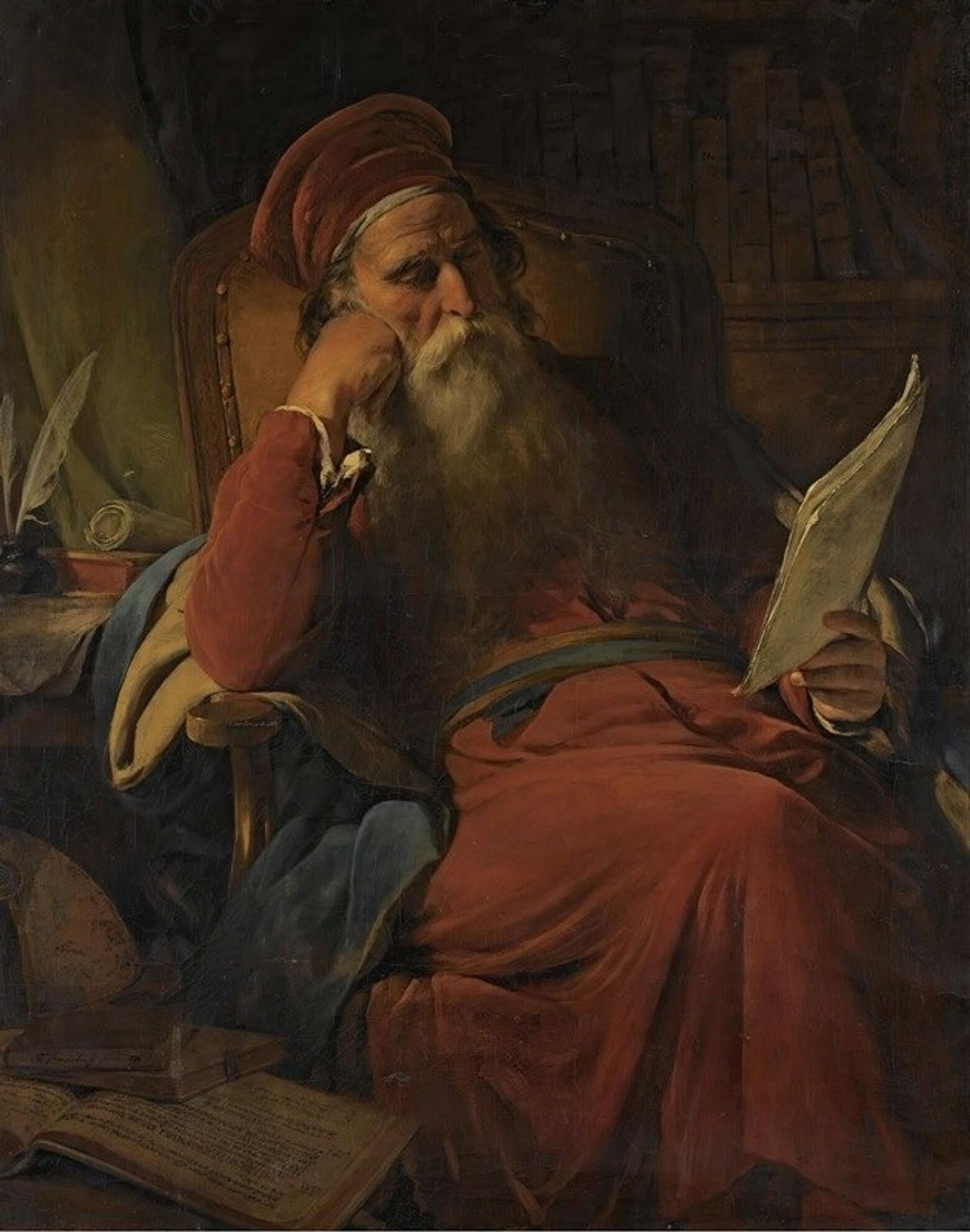 Gelehrter In Seiner Studierstube by Friedrich von Amerling
