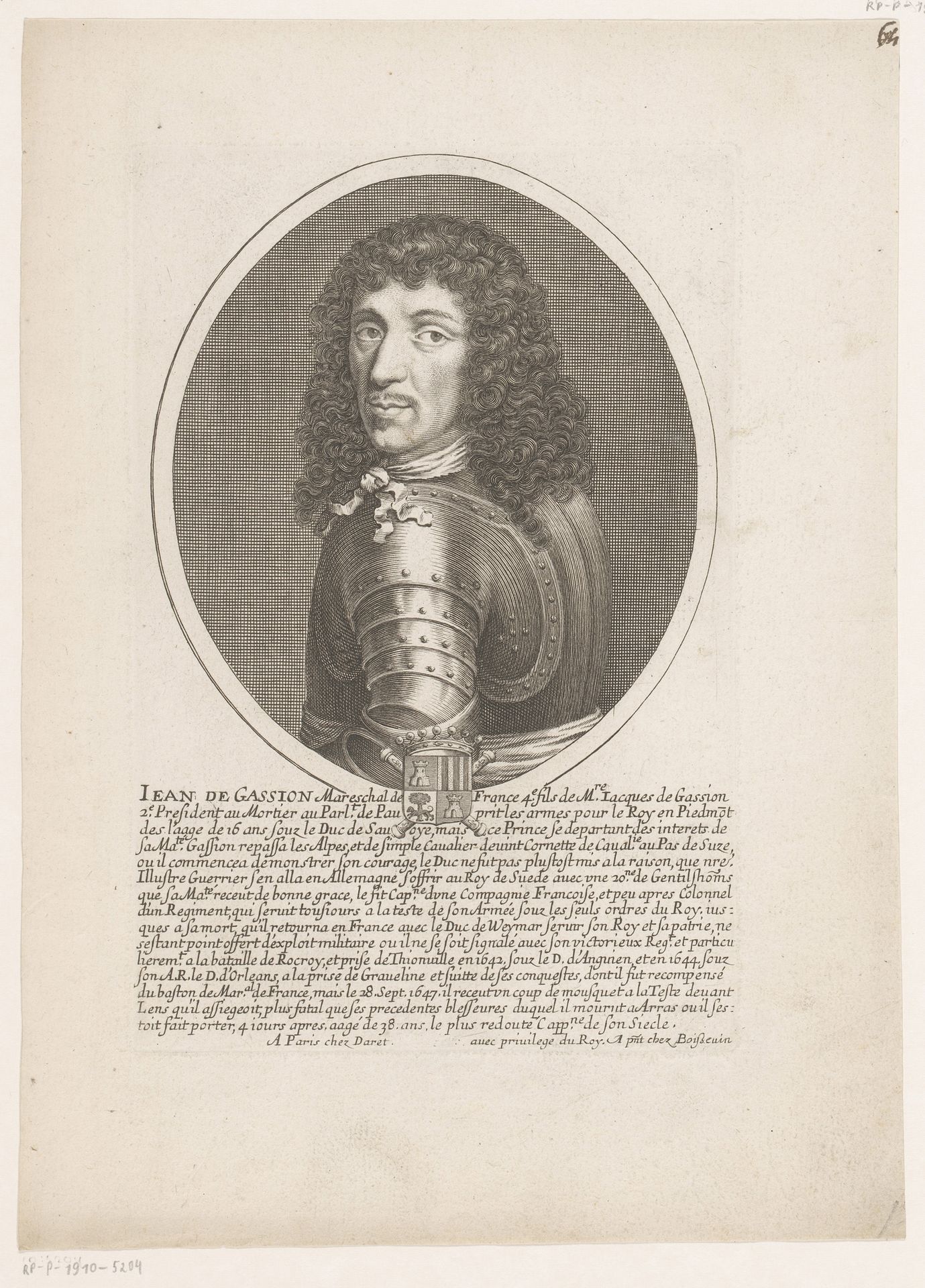 Portret van Jean de Gassion by Jean Frosne