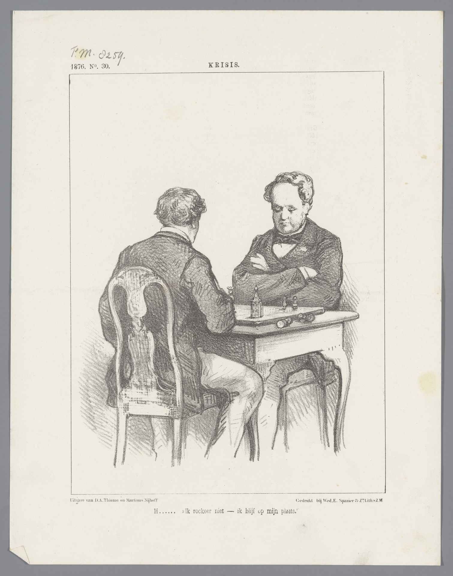 IJs-Club / Hardrijderij op schaatsen door mannen en vrouwen gehouden te Leeuwarden op den 22 Februarij 1855 by Anonymous