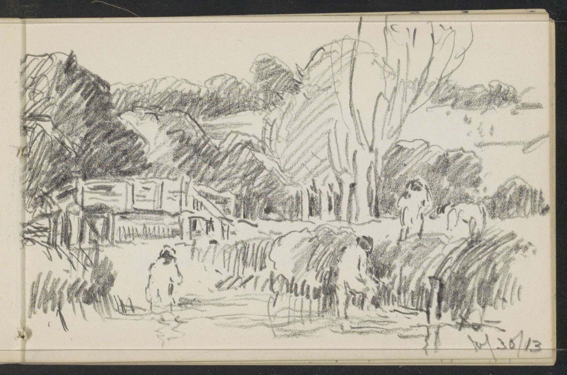 Landschap met brug, vermoedelijk bij Dedham by Alexander Shilling