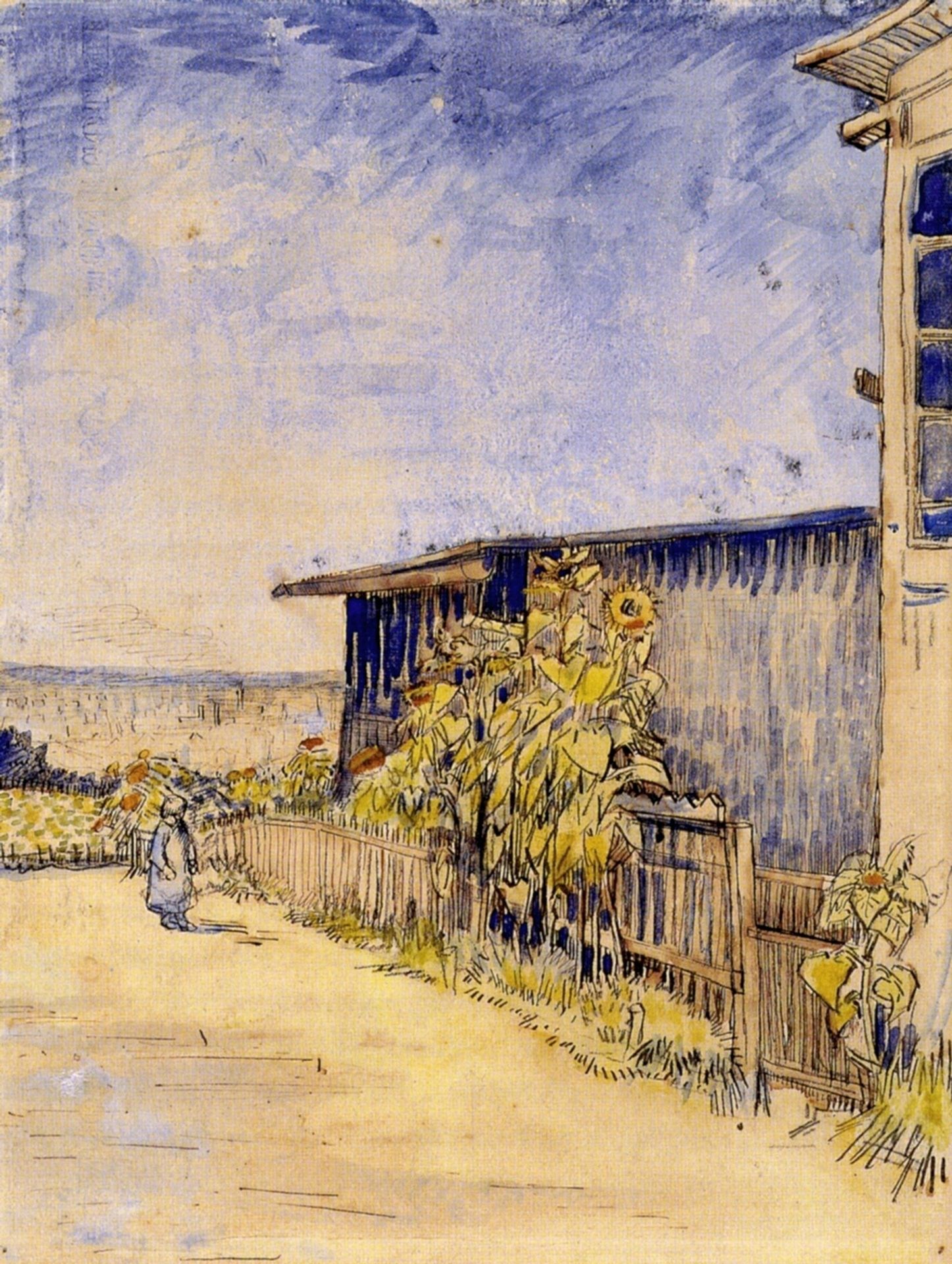 Shed with Sunflowers by Vincent van Gogh