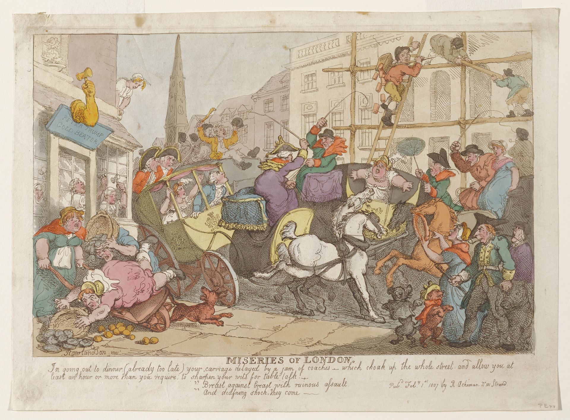 Miseries of London by Thomas Rowlandson