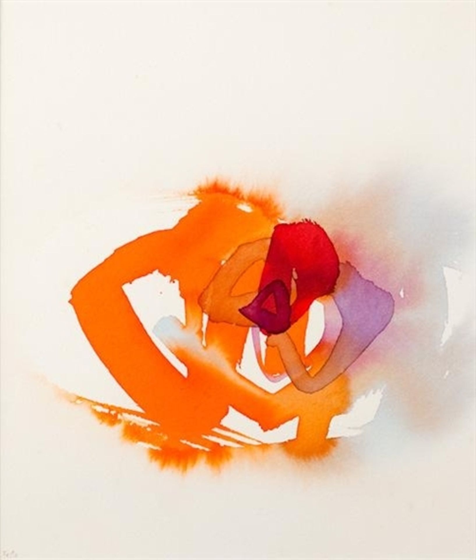 Untitled (Orange, red and purple) by Luis Feito