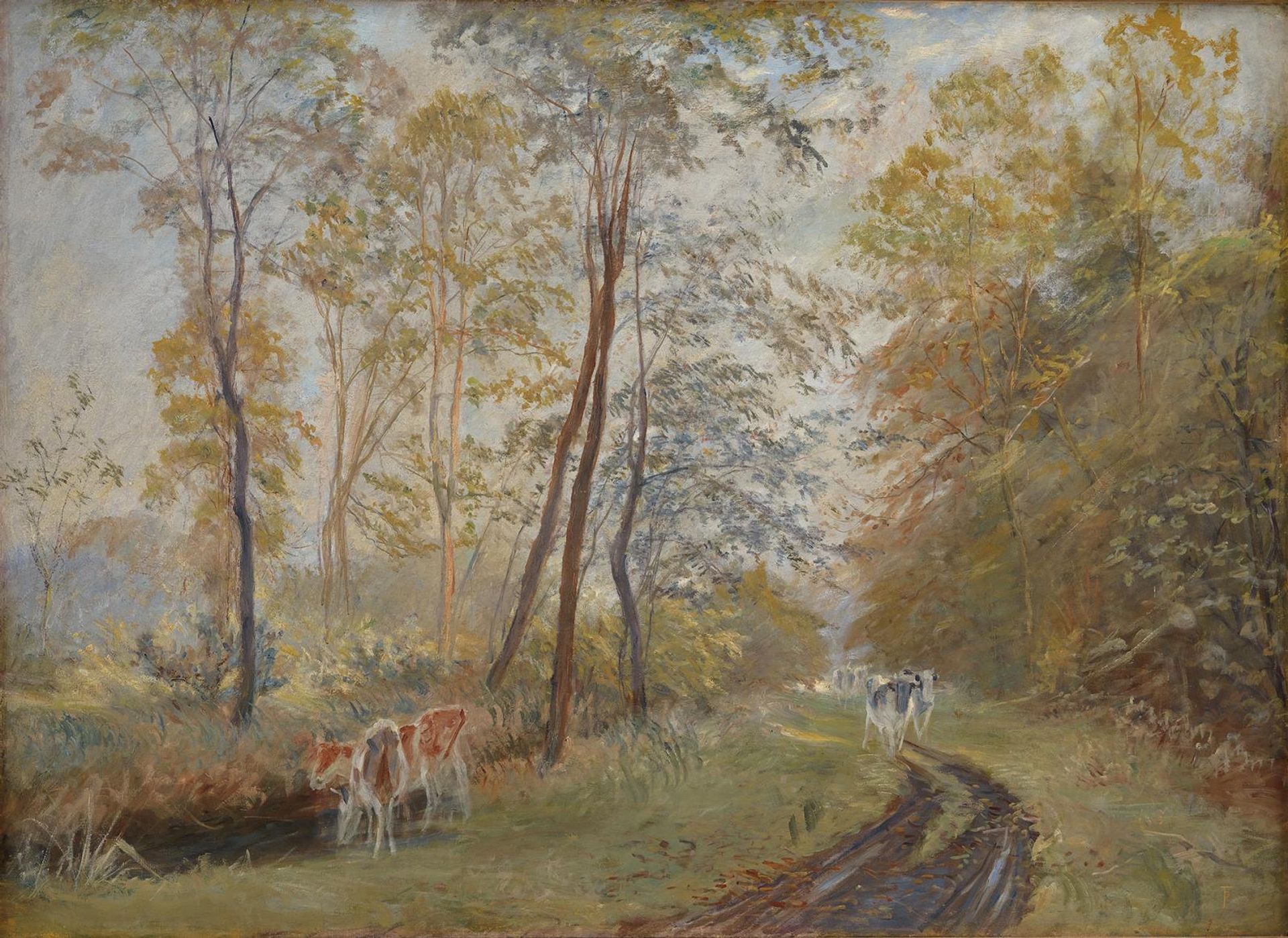 The River Sorteaa near Mejlgaard Manor, Jutland by Theodor Philipsen