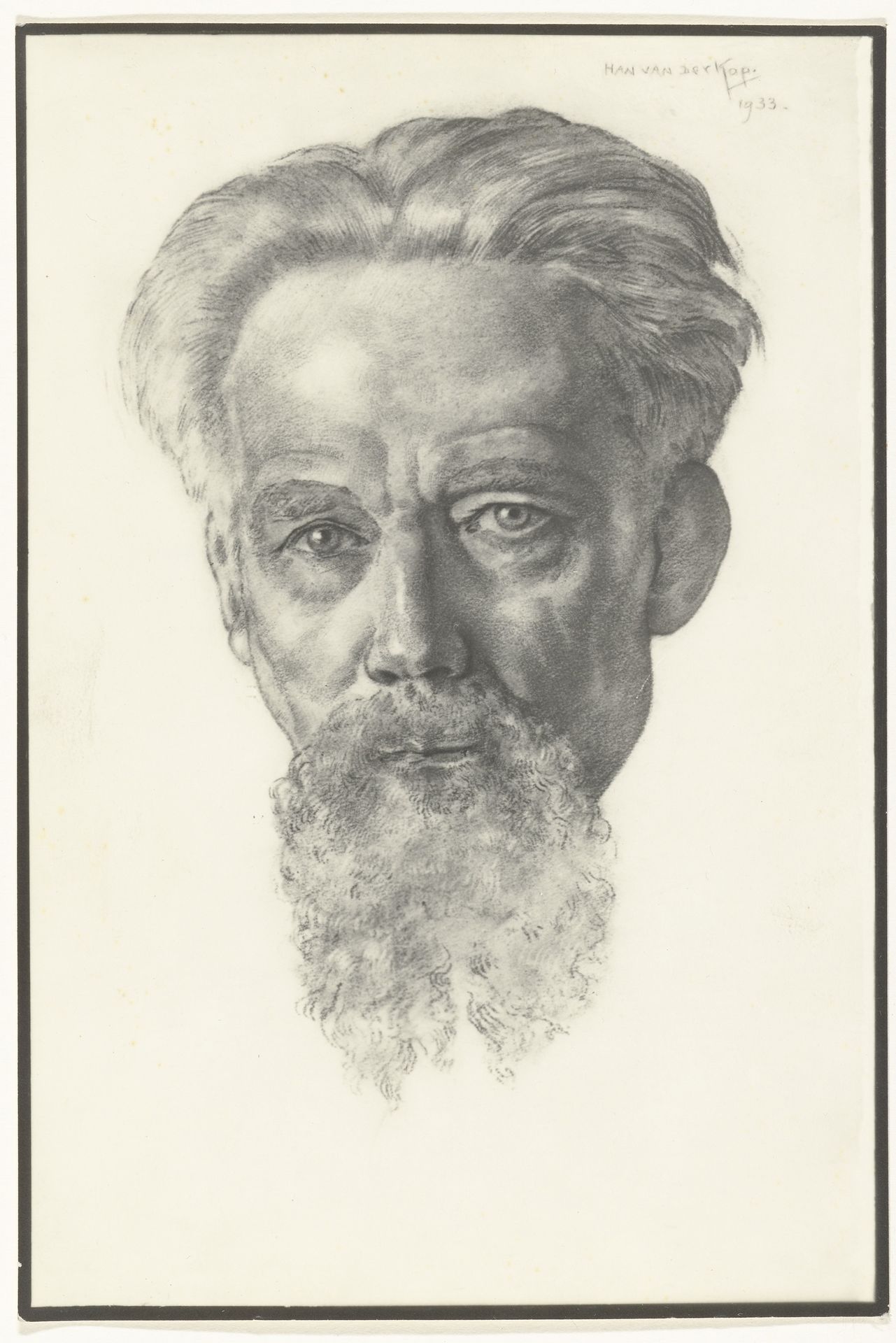 Fotoreproductie van een portret van een man door Han van der Kop by Adriaan Bijl