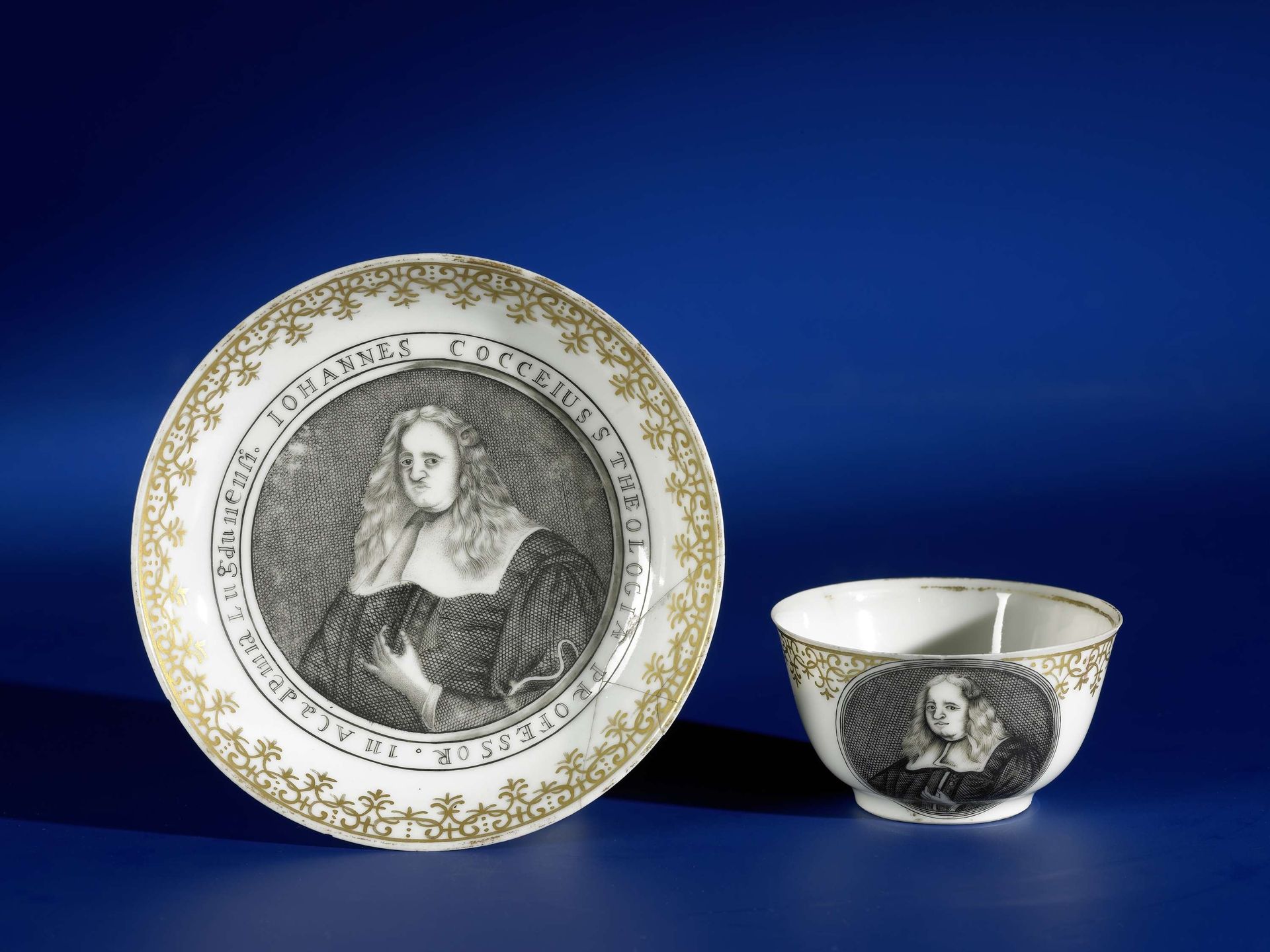 Bell-shaped cup with a portrait of Johannes Cocceius by Anonymous