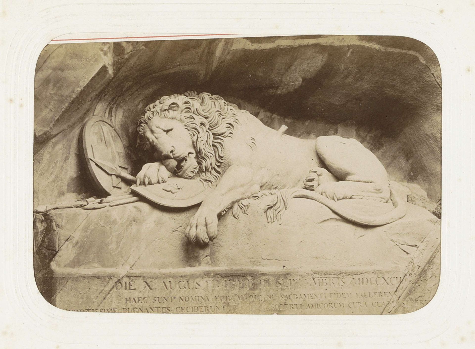 Löwendenkmal in Luzern by Auguste Garcin
