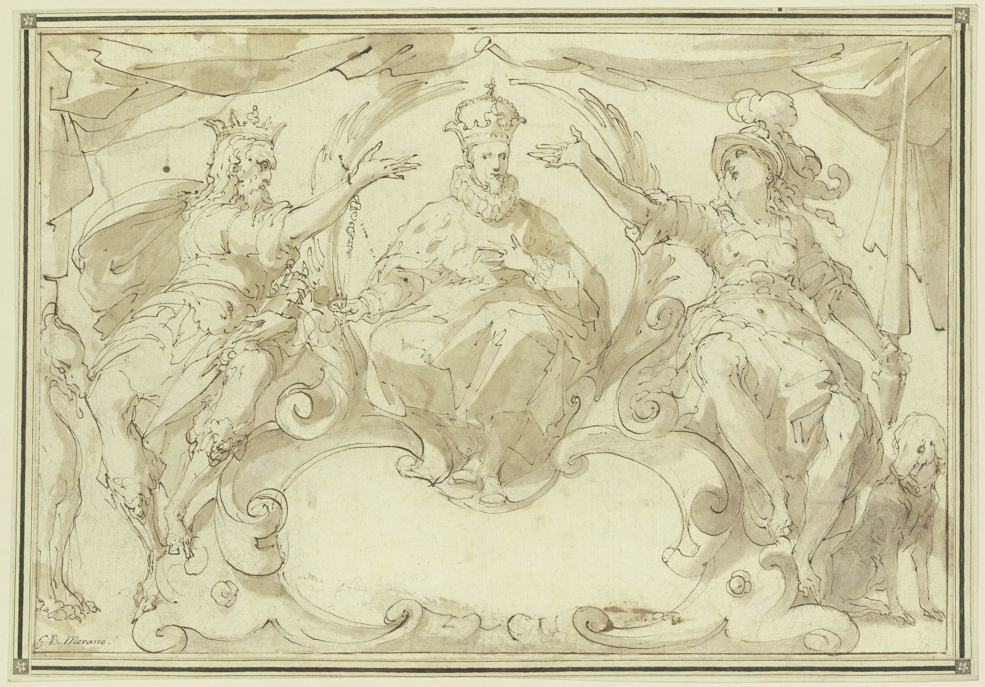 Apotheosis of an emperor by Giovanni Battista Merano