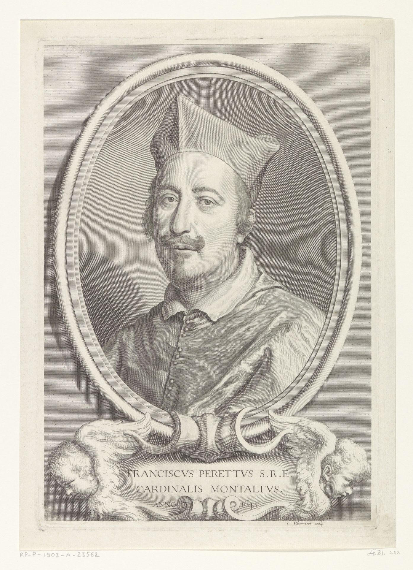 Portret van kardinaal Francesco Peretti di Montalto by Cornelis Bloemaert