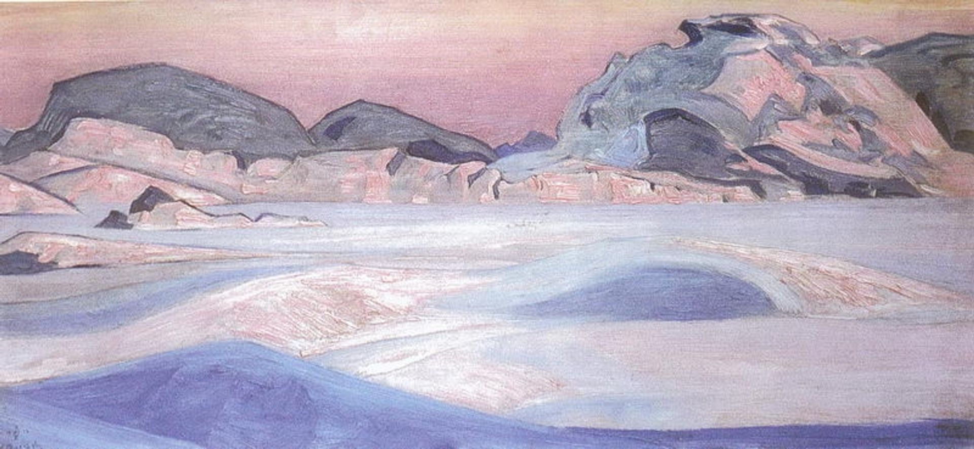 Winter landscape by Nicholas Roerich